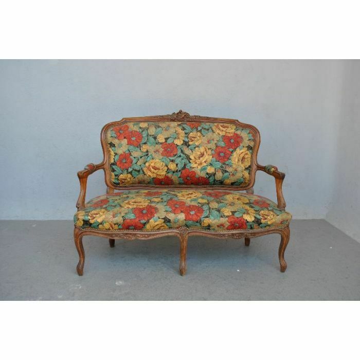 Rockery Living Room In Louis XV Style 5 Piece Upholstered Walnut photo furniture