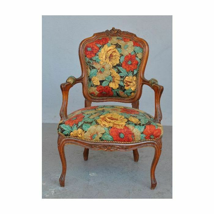 Rockery Living Room In Louis XV Style 5 Piece Upholstered Walnut photo for sale