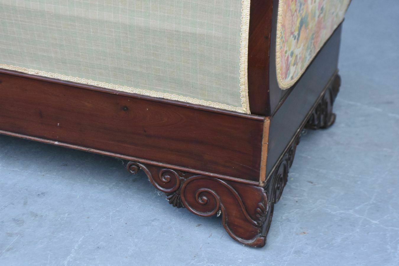 Mahogany Bench Restoration 19th Century photo vintage
