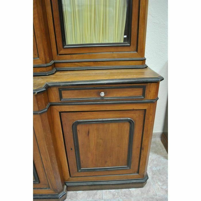 photo vinterior Napoleon III Bookcase In Walnut And Blackened Wood 19th Century