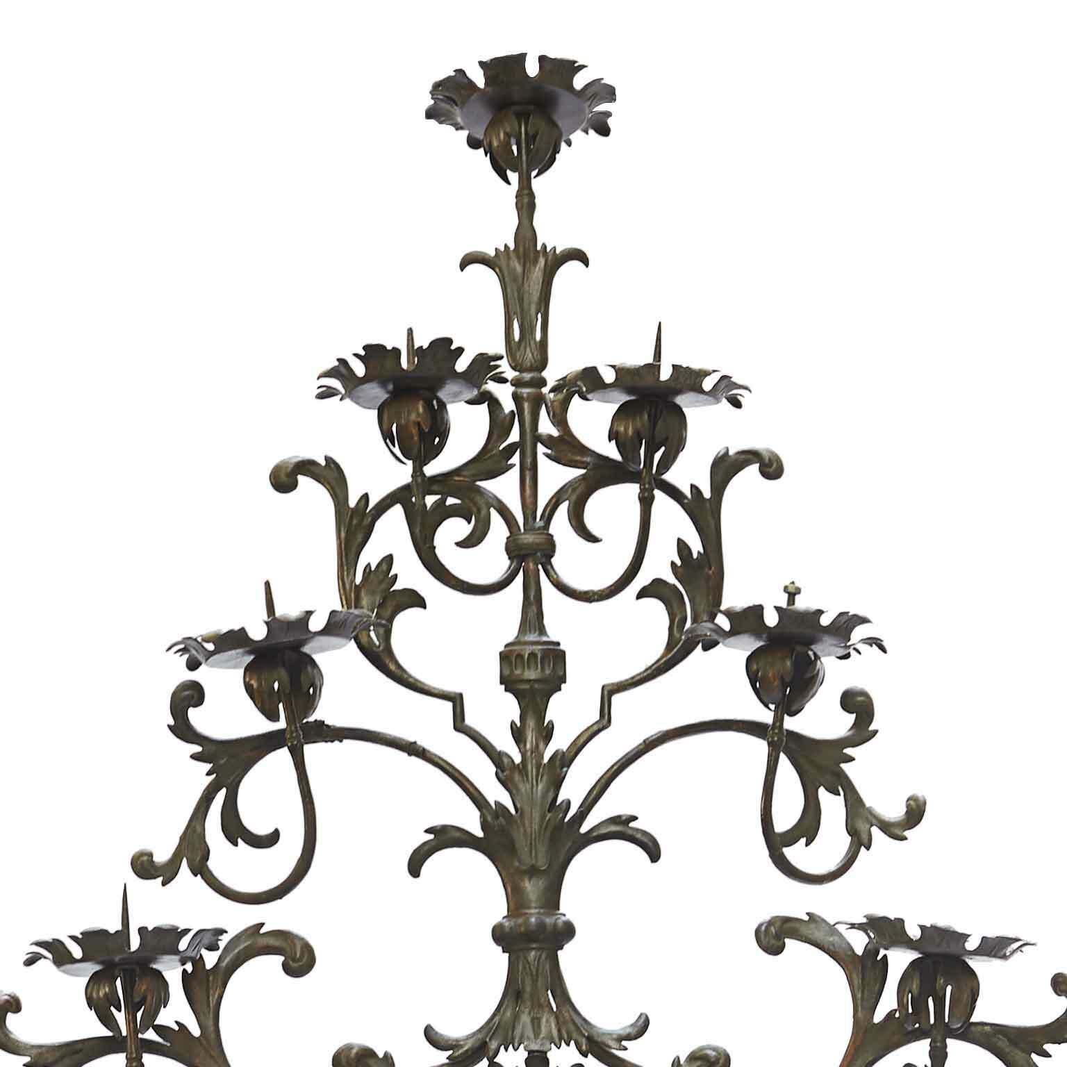 Large Wrought Iron Candle Holder Applique 1700 15 Flames photo Home Decor