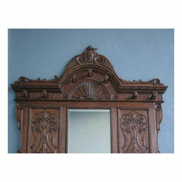 Renaissance Style Walnut Coat Rack 1900 photo Furniture