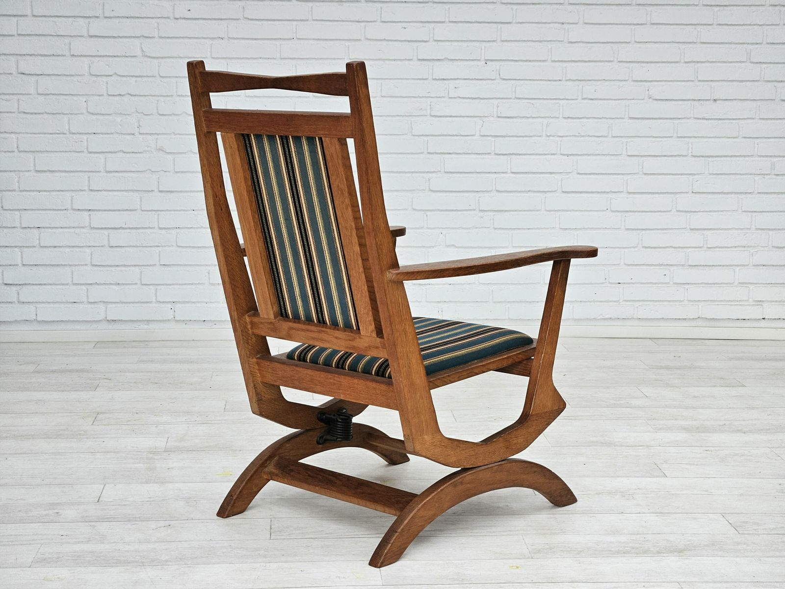 1950 60s, Danish Highback Rocking Chair In Original Very Good Condition. photo 1290.0
