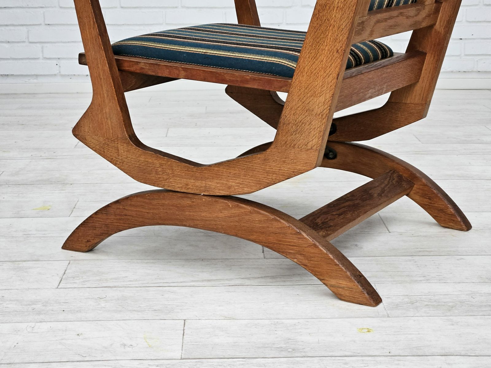 Furniture 1950 60s, Danish Highback Rocking Chair In Original Very Good Condition. photo
