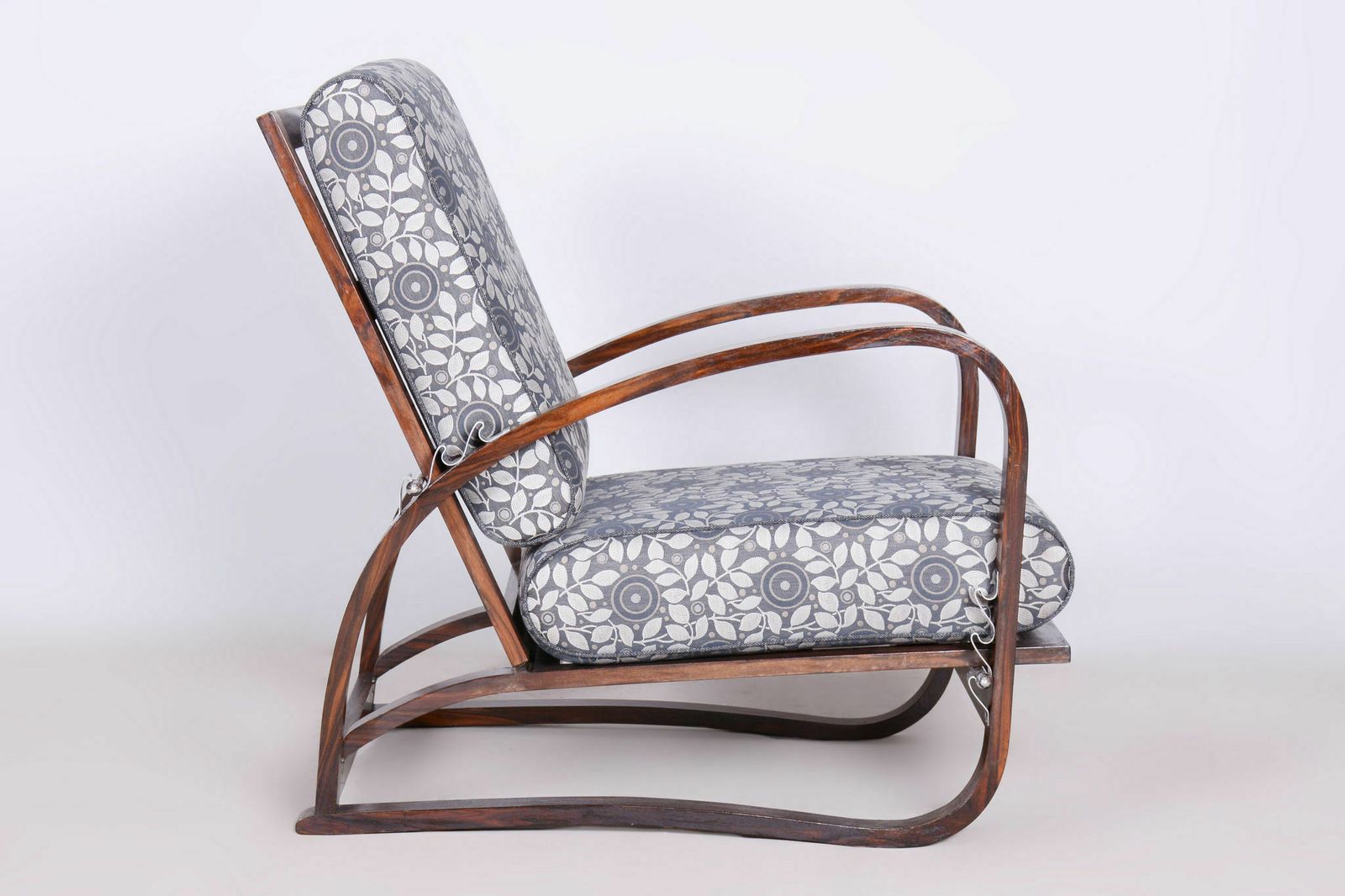 Reclining Art Deco Armchair, Made By Jindřich Halabala, Up Závody, Czech, 1920s photo for sale