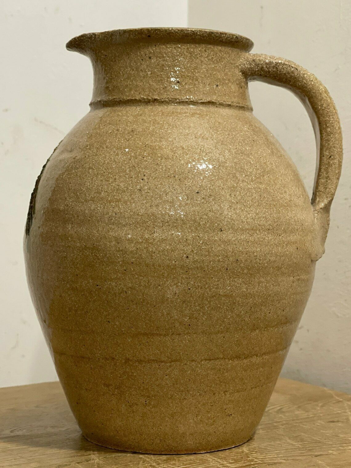 Vintage Large Artisan English Stoneware Jug photo furniture