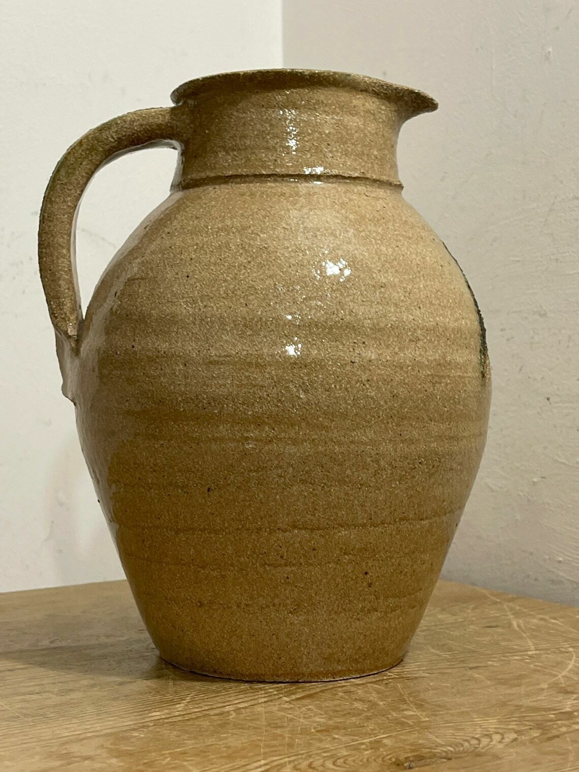 Vintage Large Artisan English Stoneware Jug photo 50.0