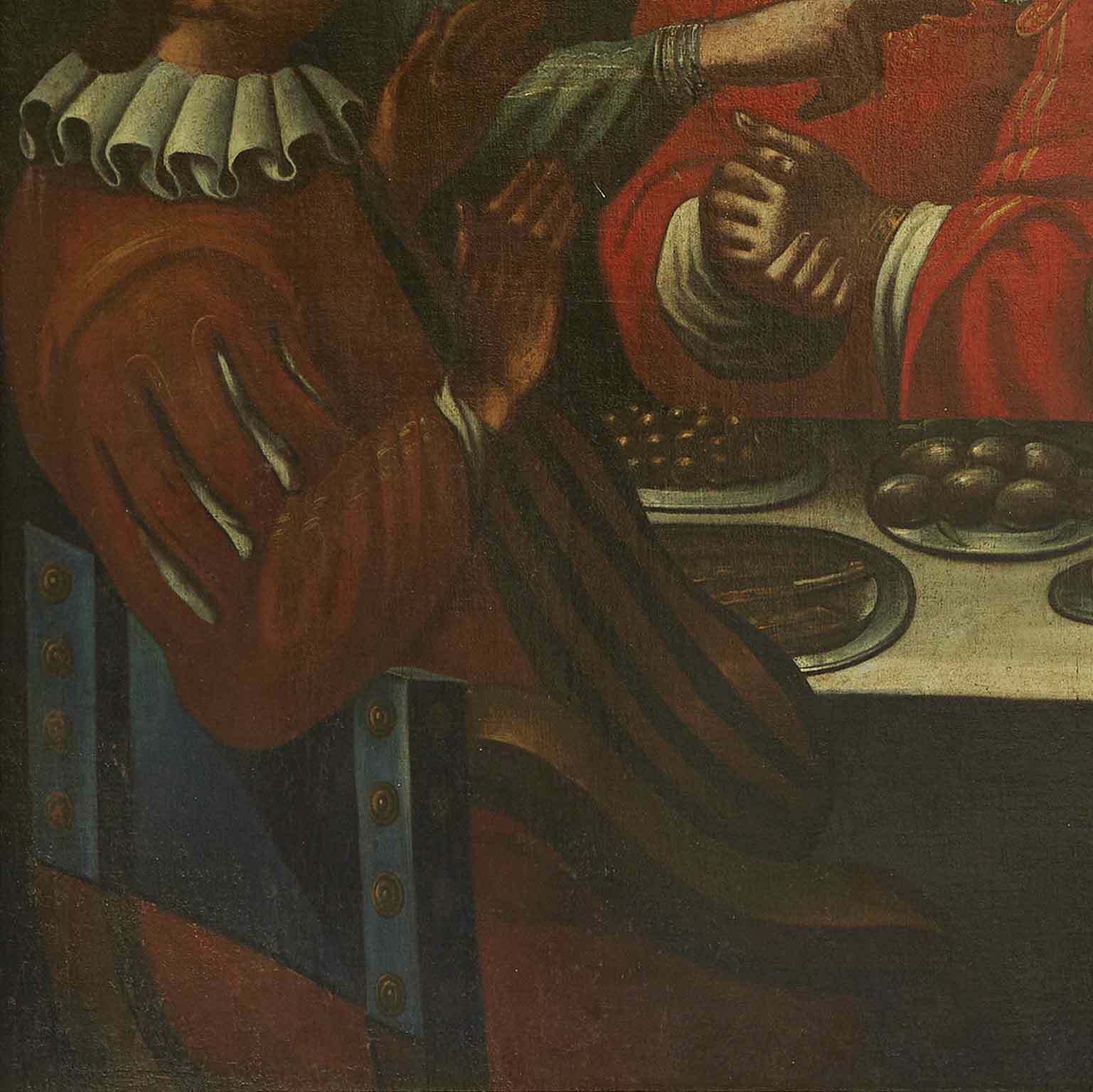 Ancient Painting From 1600 Banquet With Memento Mori Figures By Giovanni Martinelli photo Art