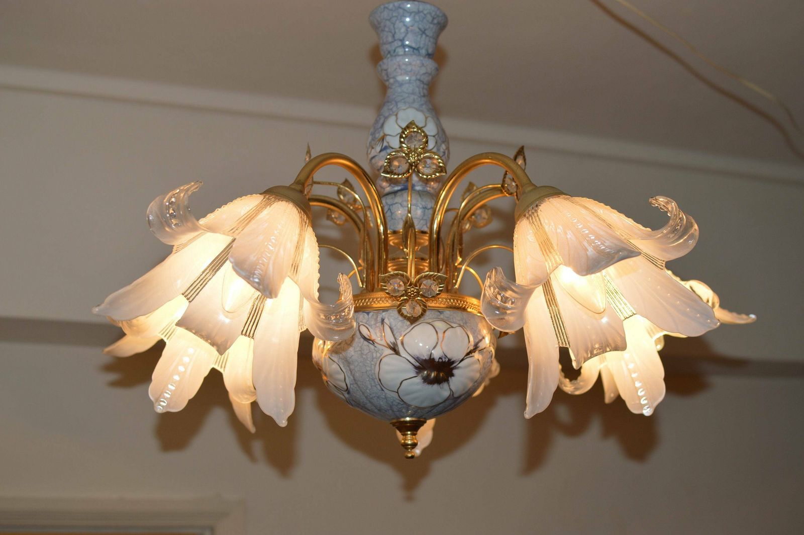 Vintage French Chandelier Mid Century photo for sale