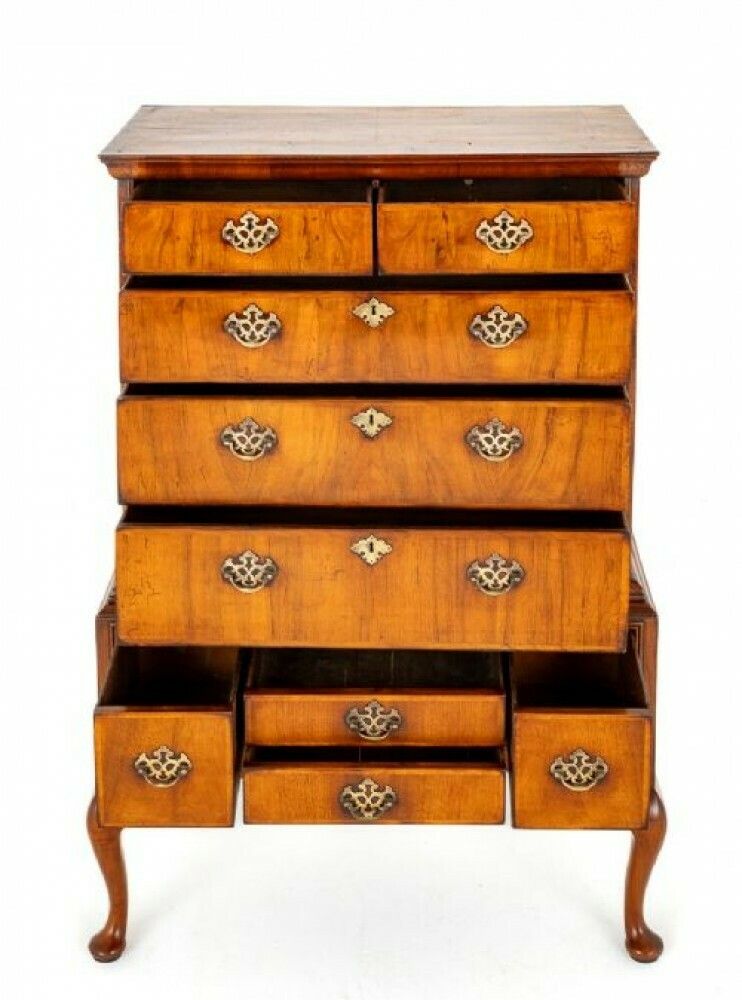 Georgian Chest On Stand Cabinet Antique Walnut photo Furniture