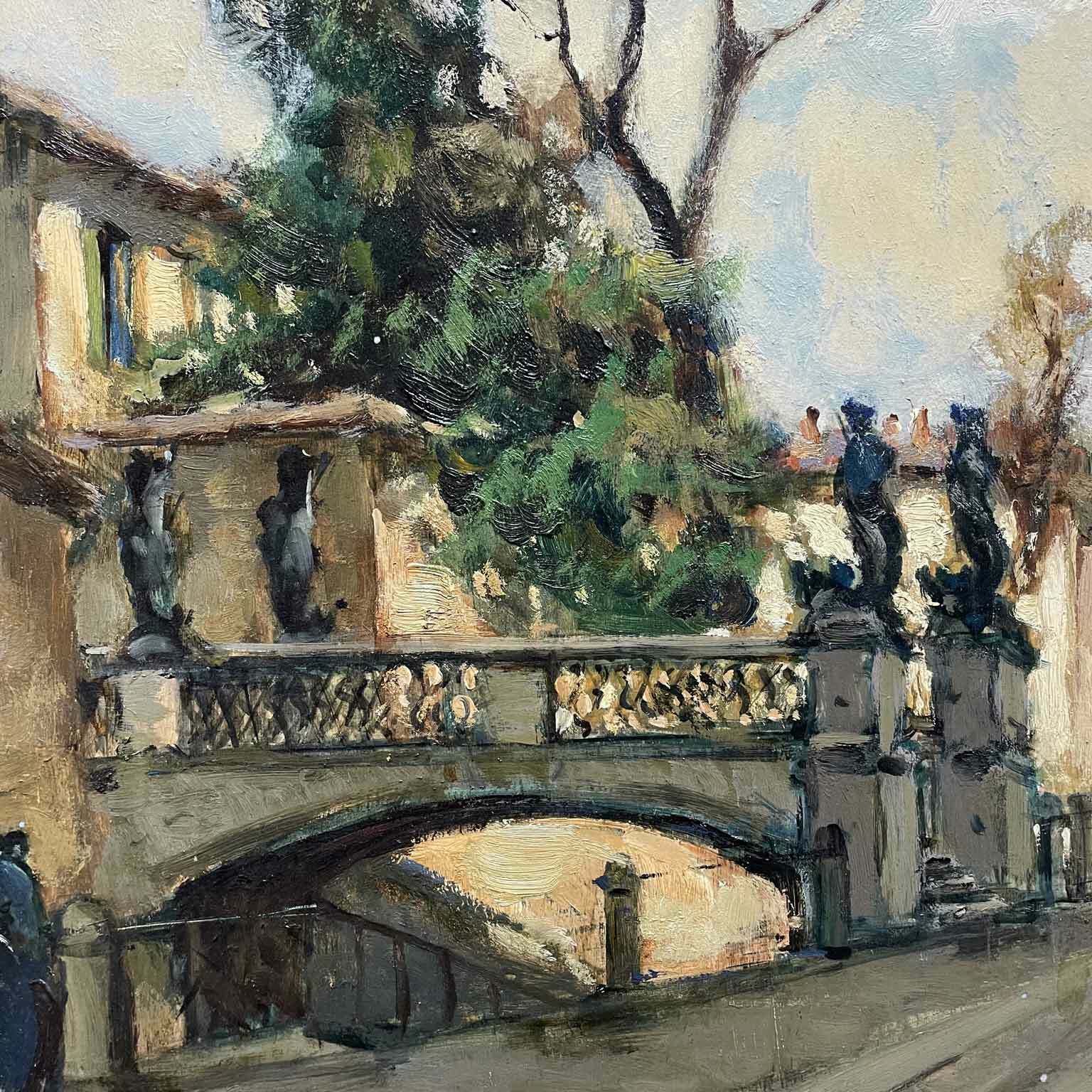 Cirano Castelfranchi View Of The Naviglio Of Via San Damiano 1952 photo for sale