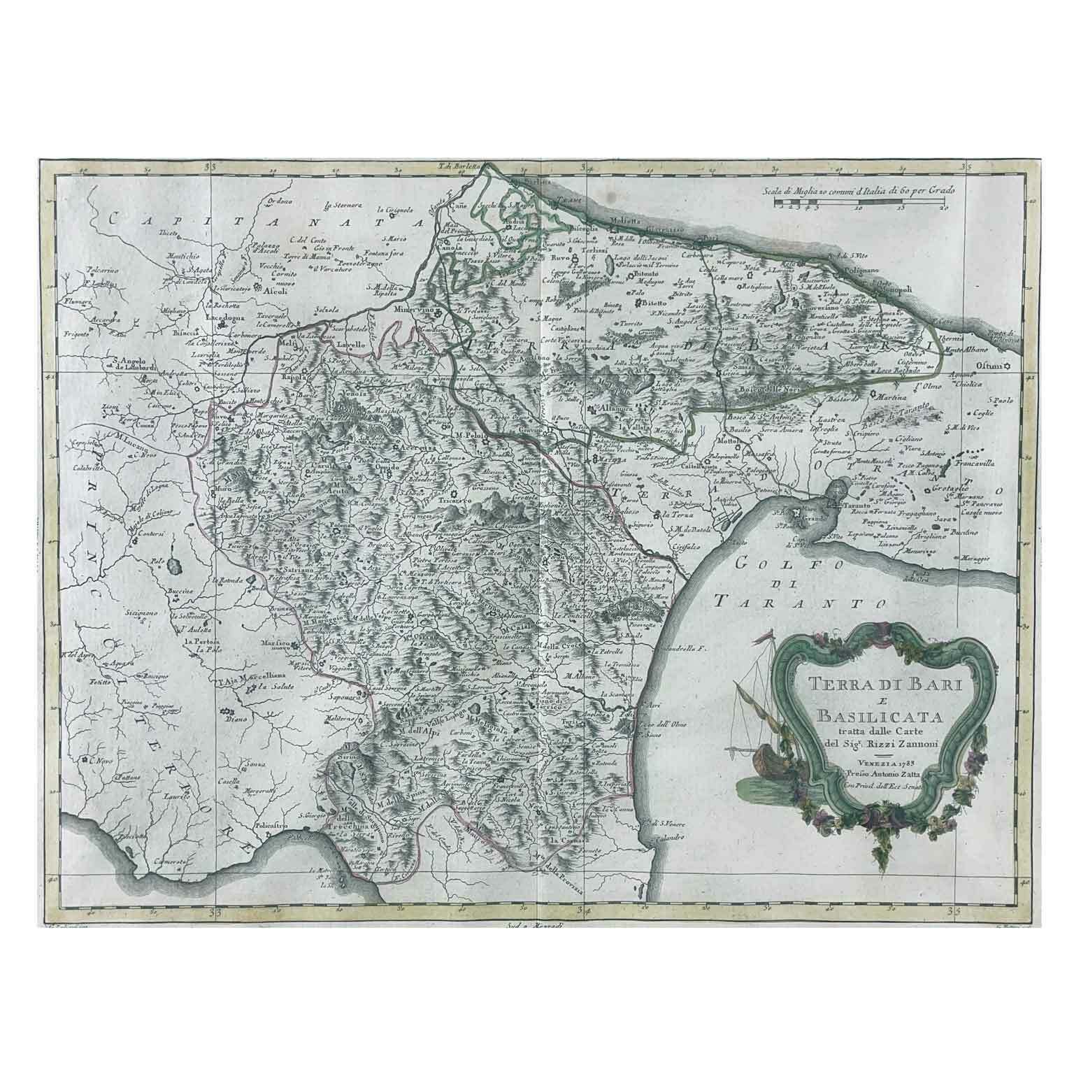 Zatta Antonio Terra Di Bari And Basilicata Venice 1783