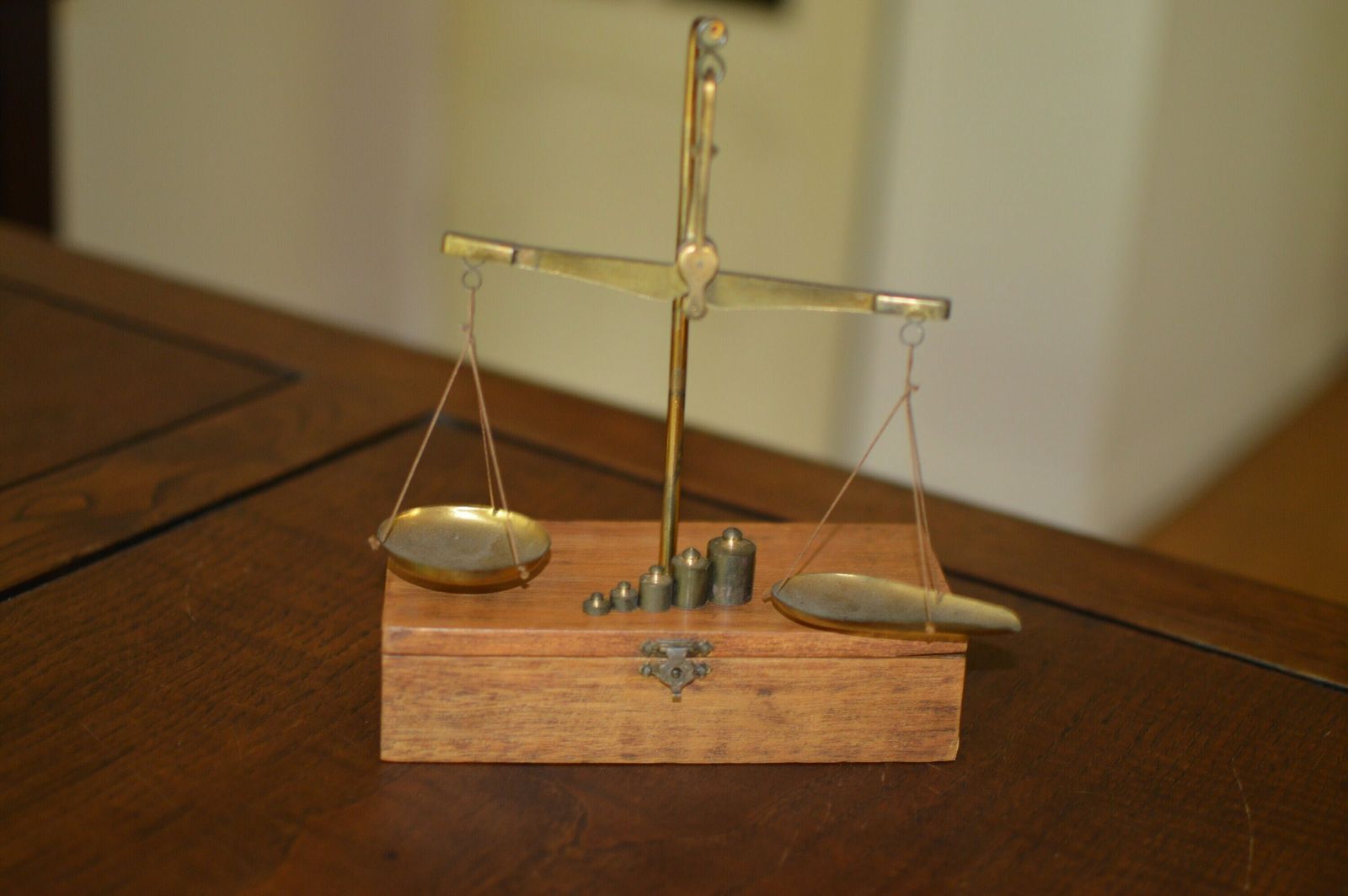 Old Scale For Weighing Gunpowder. Complete With All Weights photo 117.0