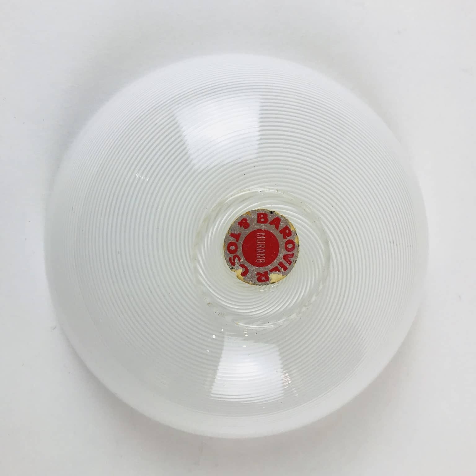 Barovier And Toso Bowl With Spiral Decoration, Circa 1950 photo for sale