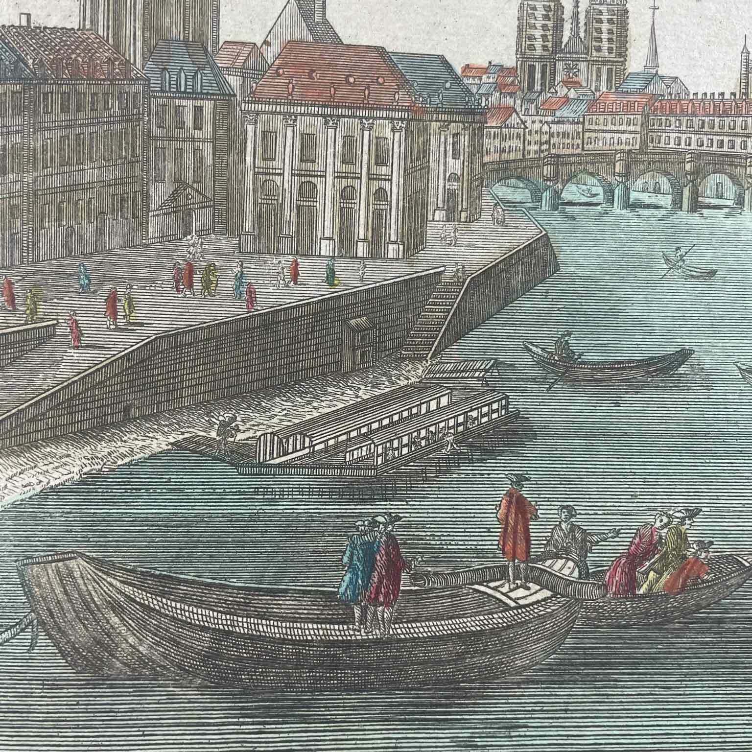 View Of The Seine In Paris Between Pont Neuf And Pont Royal, Late 1700s photo furniture