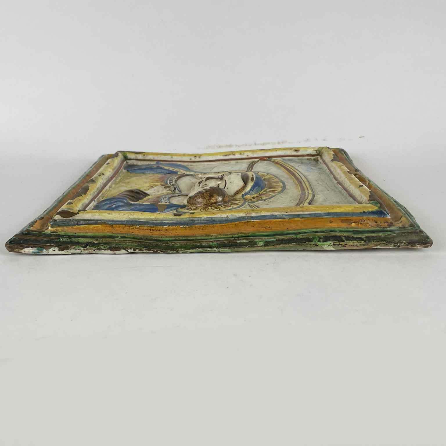 Madonna With Child In Glazed Terracotta 1600 photo Art
