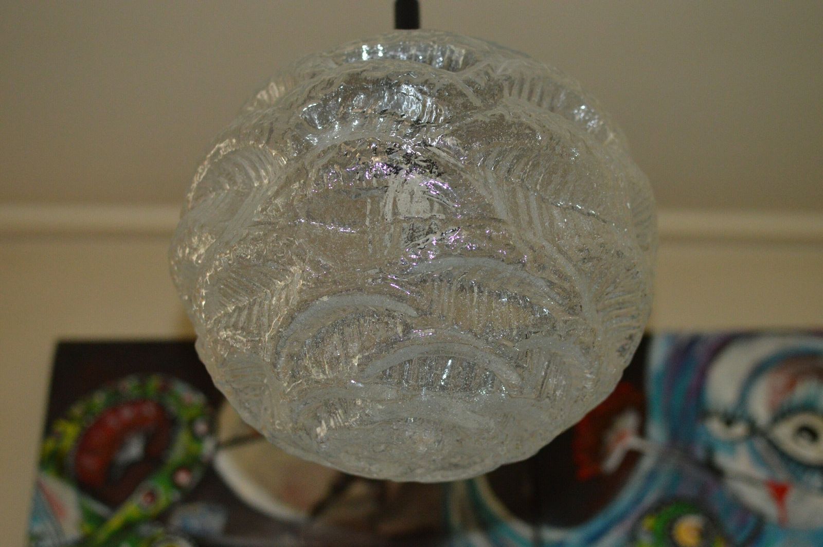 Doria Murano Glass Pendant   Germany Space Age   1970svintage Lamp Space Age Mid Century photo vintage
