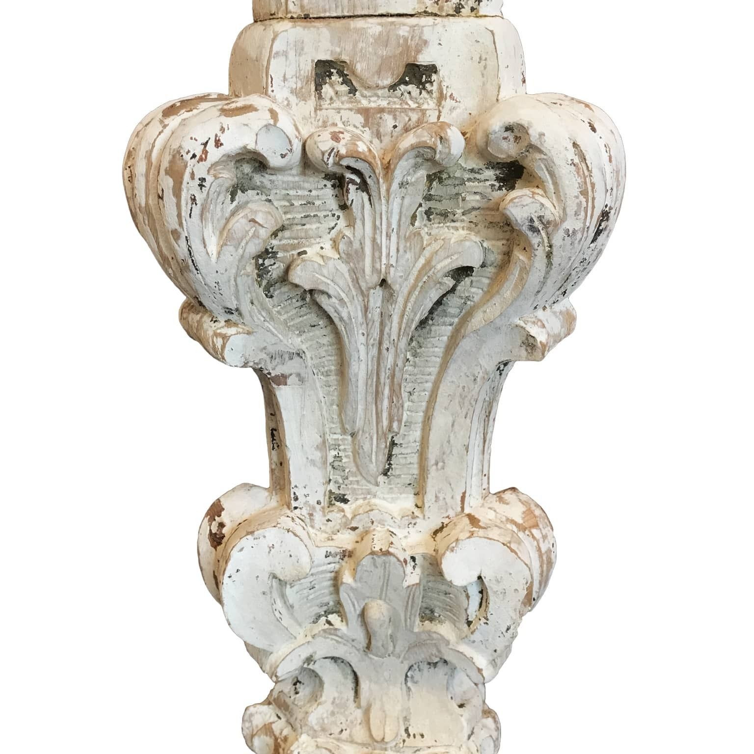 Carved Wooden Torch Holder From The Louis XV Style Centre photo furniture