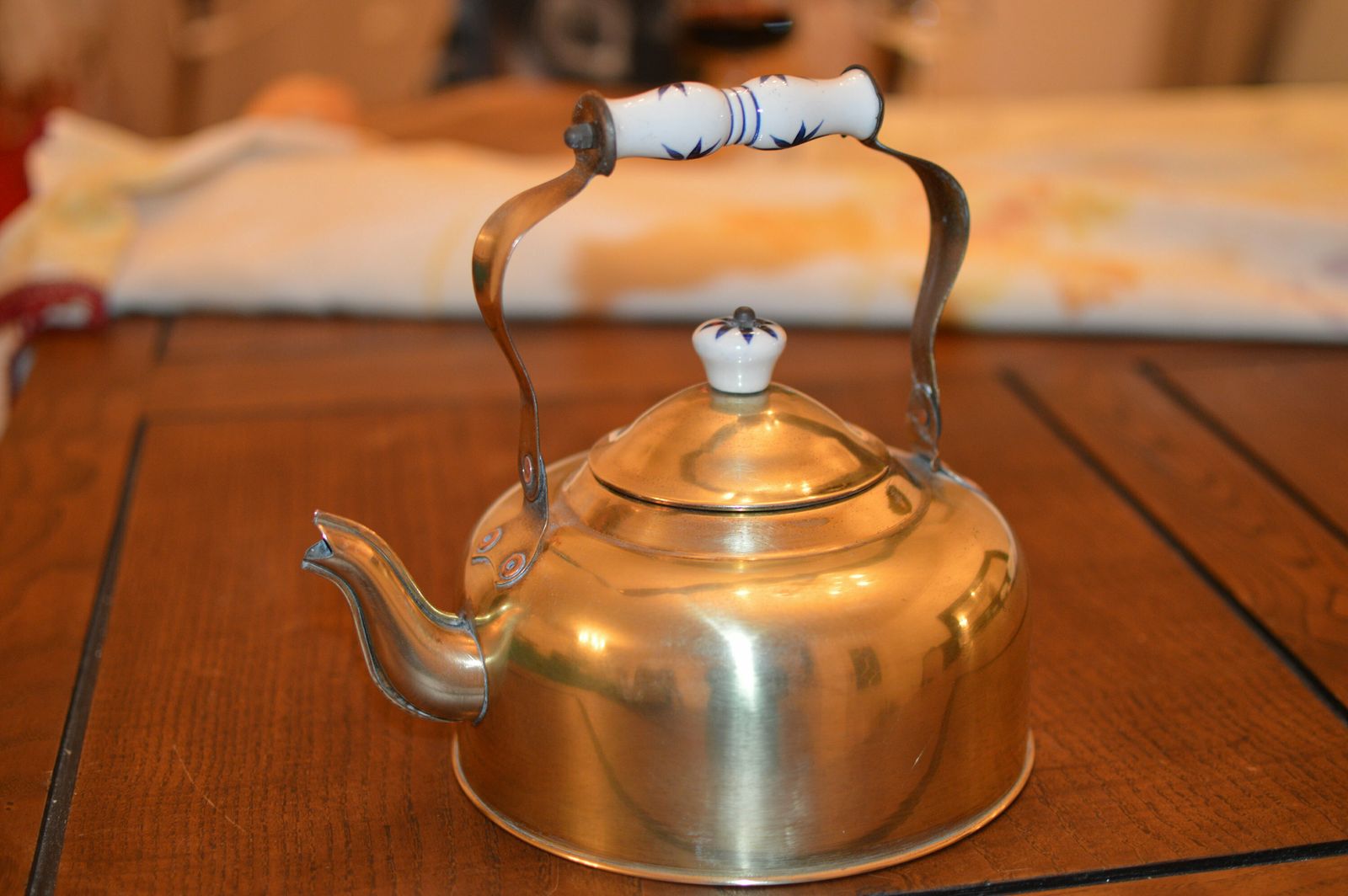 Antique Hammered Copper Tea Kettle,. Nwve Used... photo buy