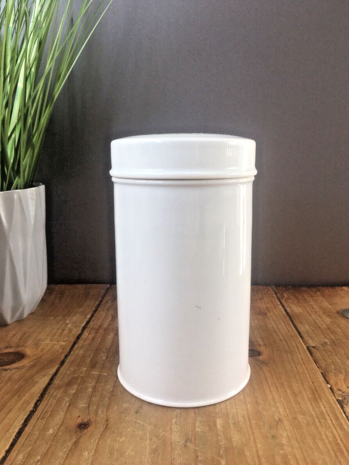 Rare Antique German Porcelain Adeps Benzoat Apothecary Pharmacy Chemist Jar Pot photo Home Decor