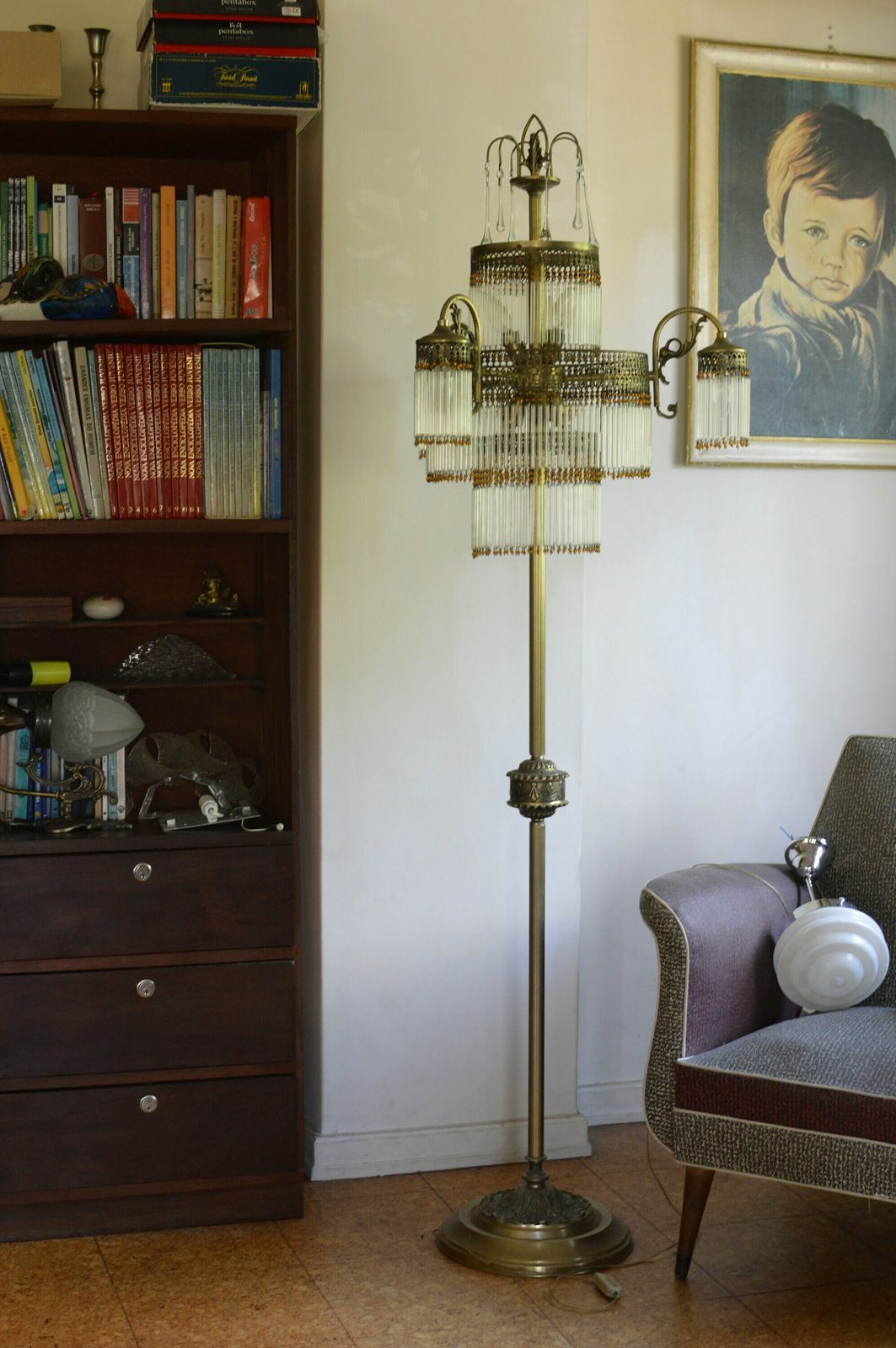 Vintage Art Nouveau Floor Lamp 9 Lights. Very Rare, Maybe Unique:) photo vintage