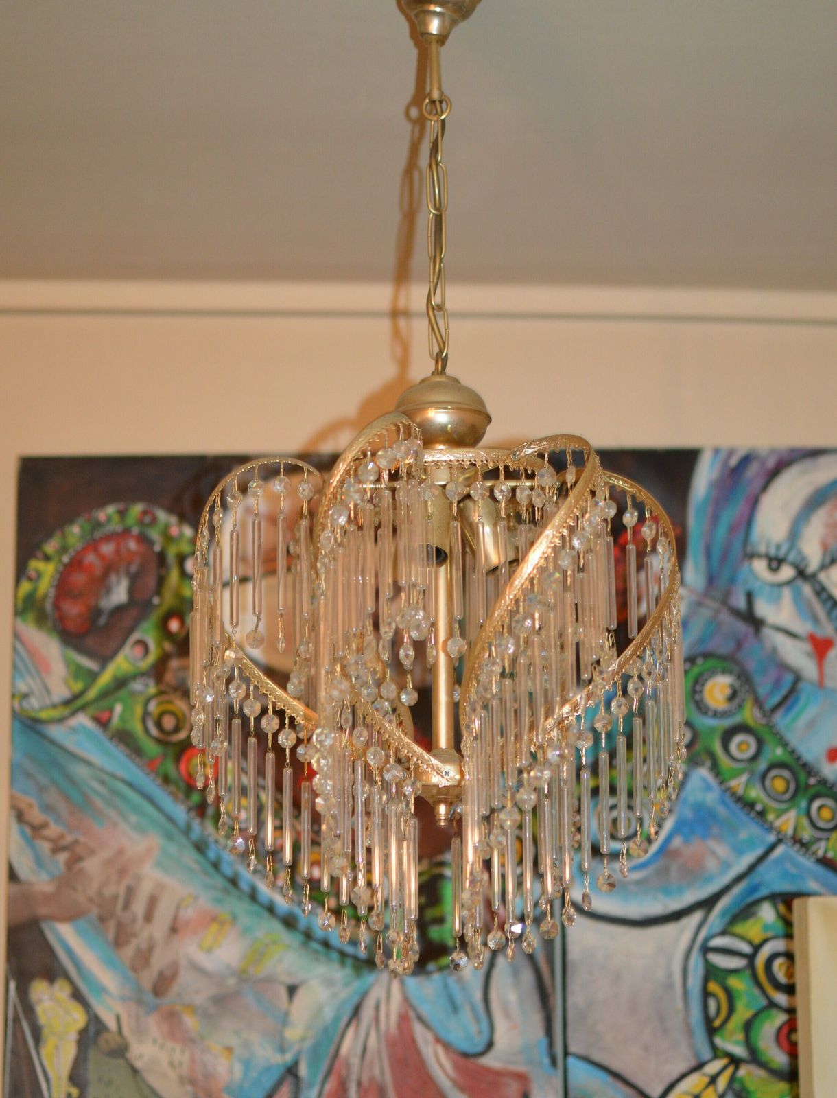 Chandelier Mid Century Crystal. Venini Era 1960/70 photo Lighting