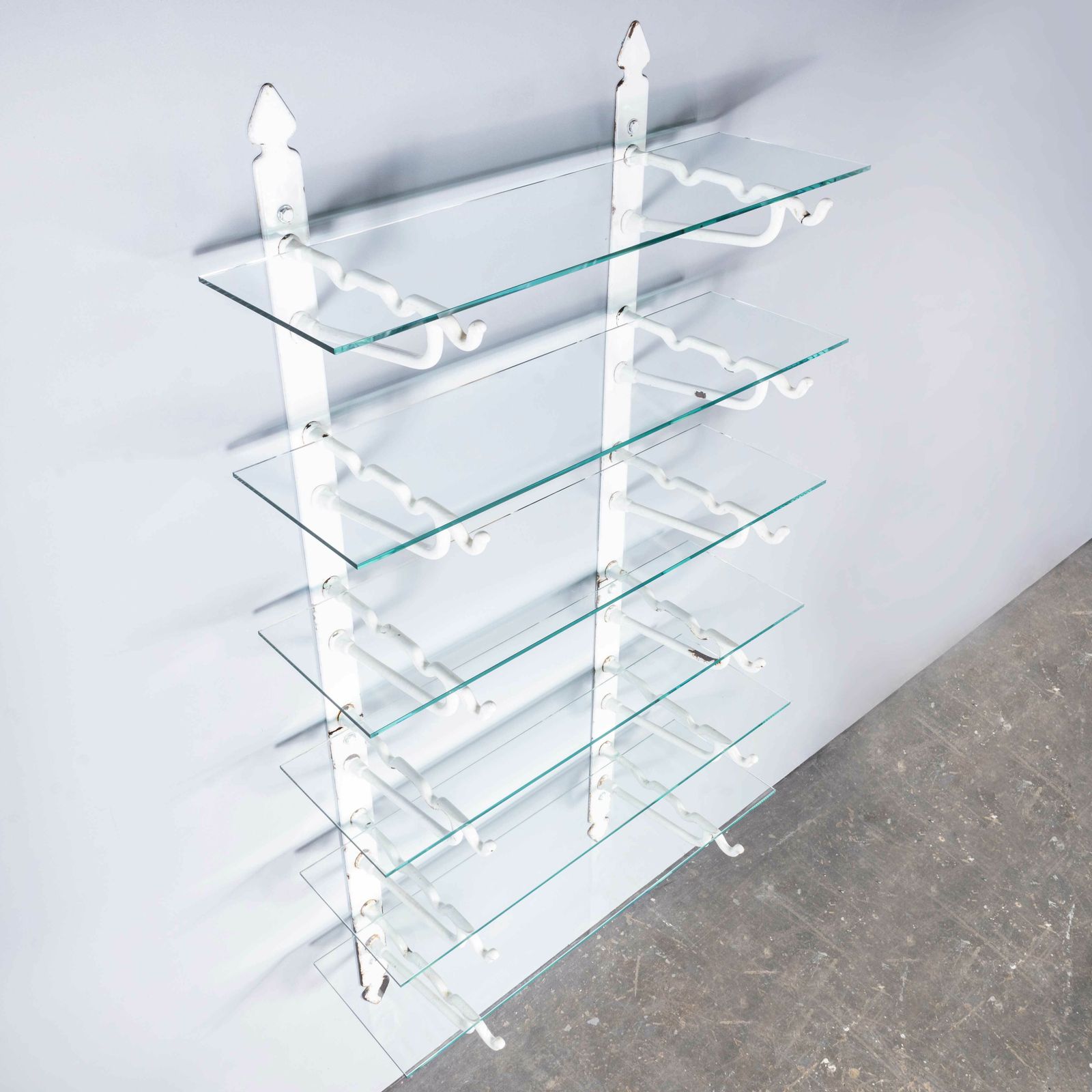 photo for sale 19th Century French Original Cast Iron Butchers Large Shelving