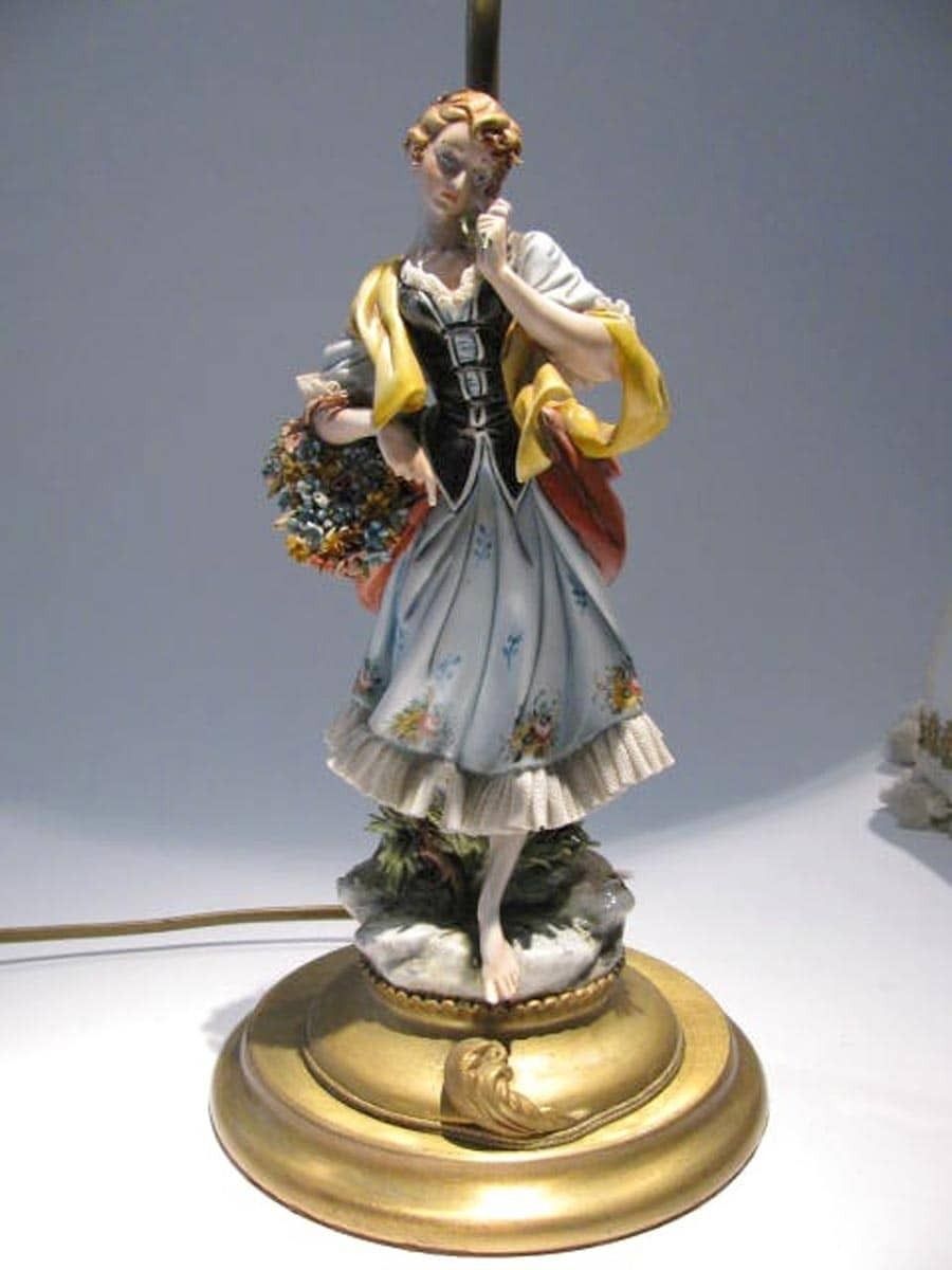 Pair Of Porcelain Lamps G. Pellati photo buy