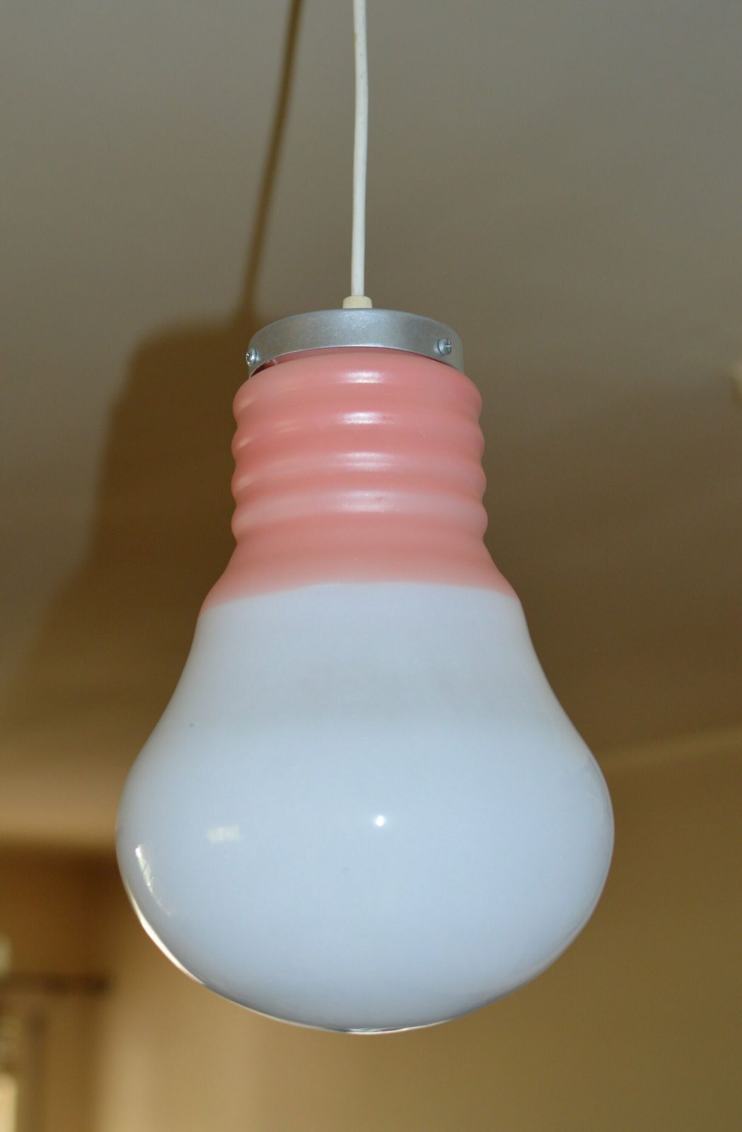 Vintage Lamp Space Age Midcentury Pop Opaline Glass photo Lighting