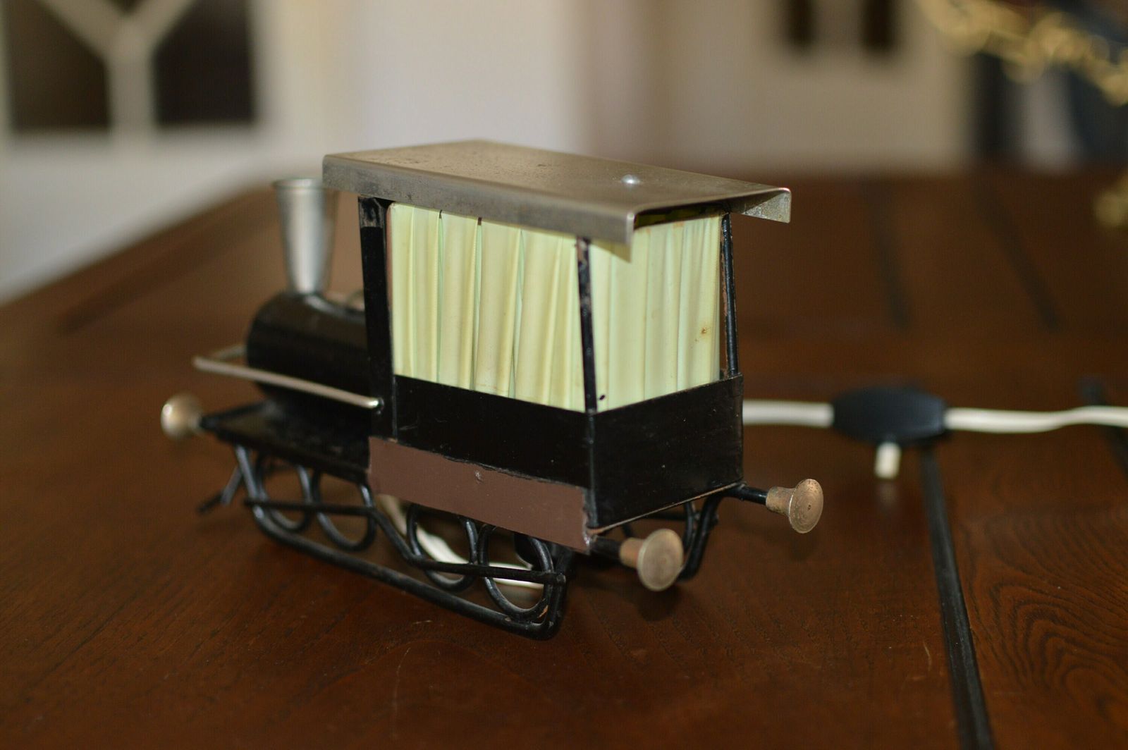 Vintage Table Locomotive Lamp. Lamp Train Vintage Pop Lamp photo Lighting