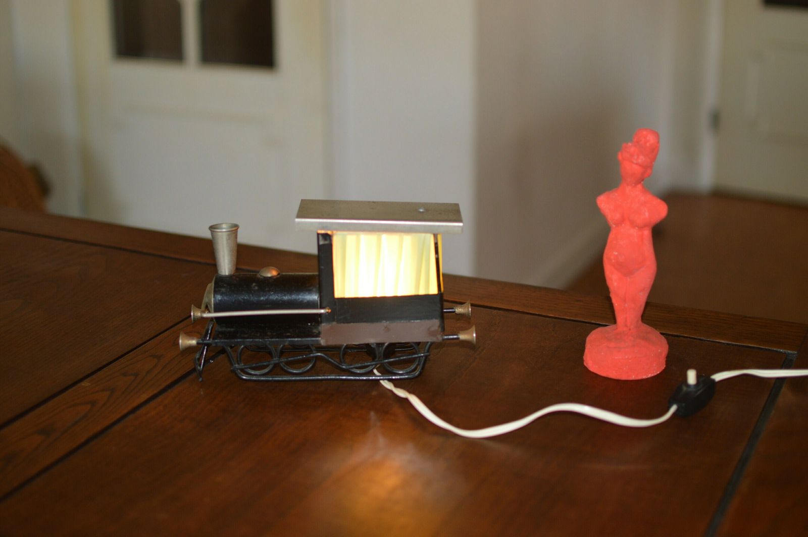 Vintage Table Locomotive Lamp. Lamp Train Vintage Pop Lamp photo 117.0