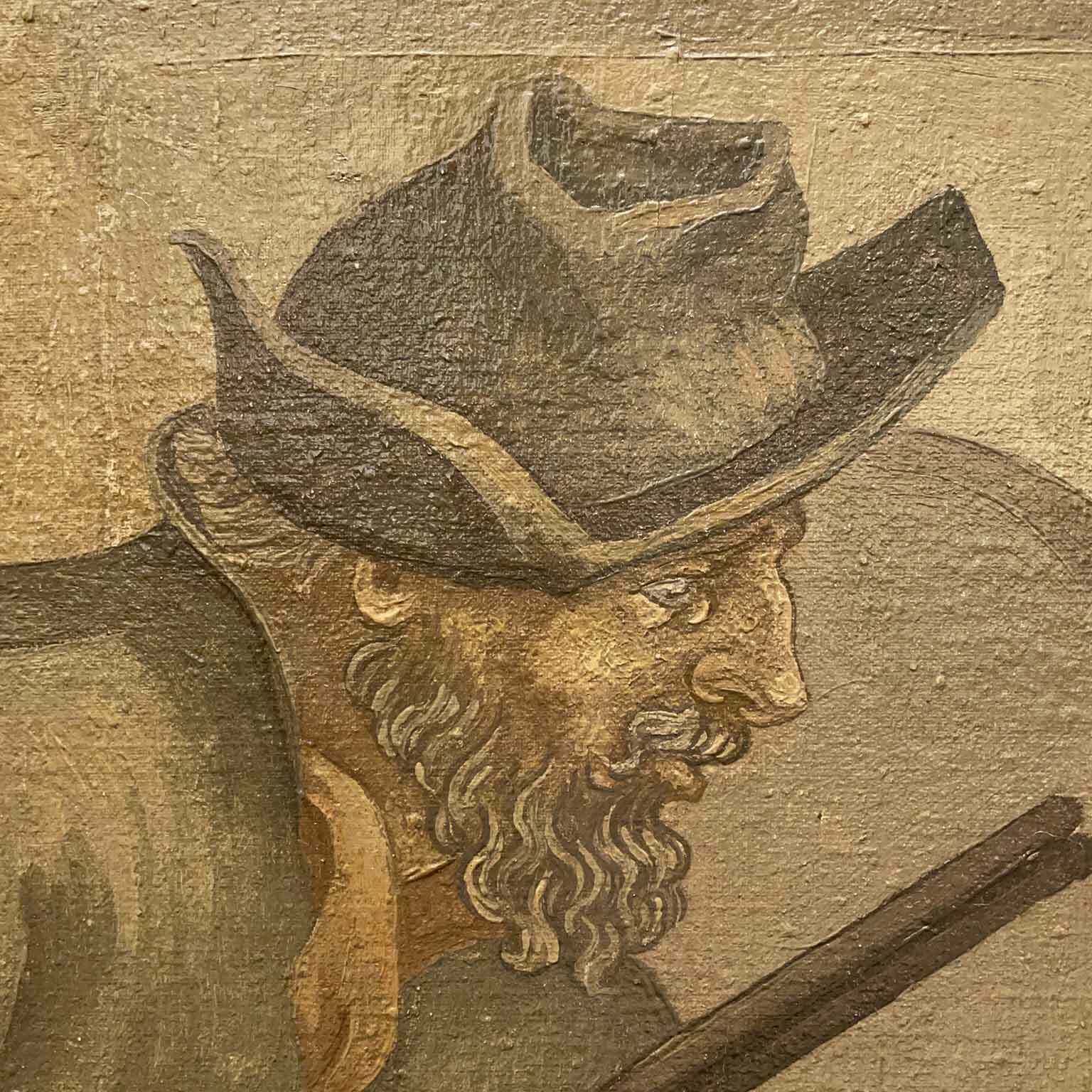 4659.0 Jj Borghetto The Alchemist And The Snake Hunter In Pendant 1945 photo