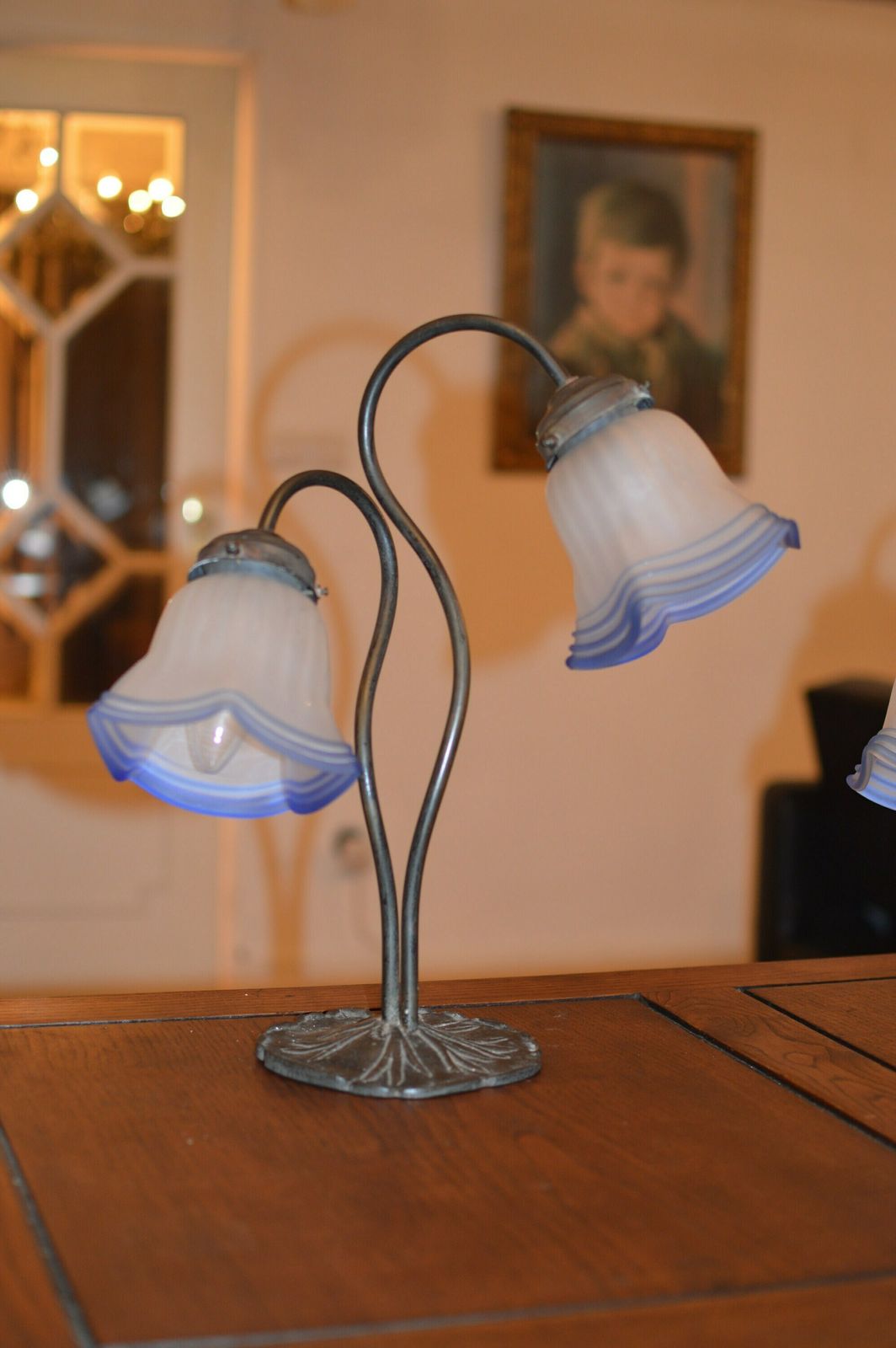 photo furniture 1 Of 2 Vintage Art Nouveau Table Lamp. Art Deco Table Lamp