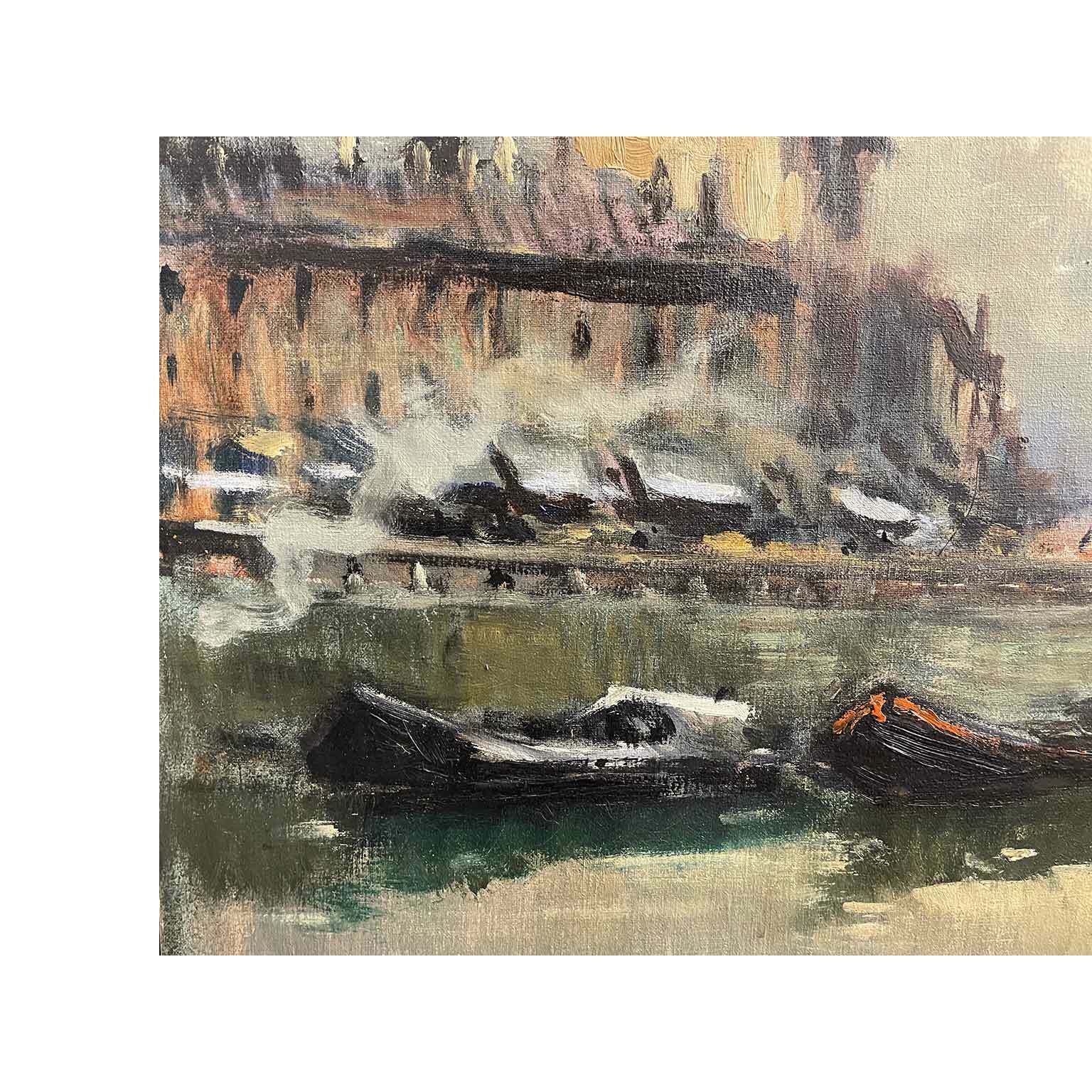 Cirano Castelfranchi View Of The Darsena Circa 1960 photo Art