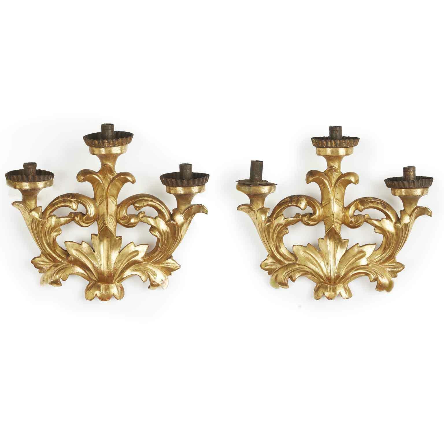 Pair Of Golden Friezes For Appliques 1800