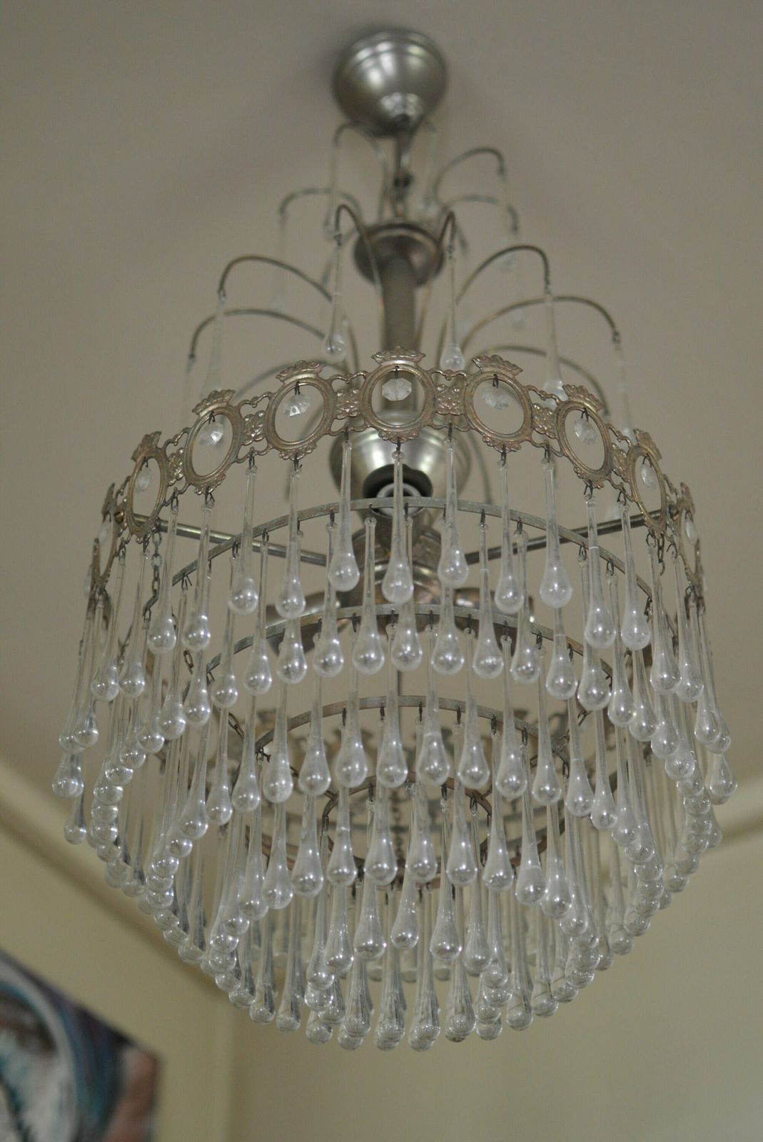 Venini Tear Drops Crystal Glass Chandelier 7 Tiers photo for sale
