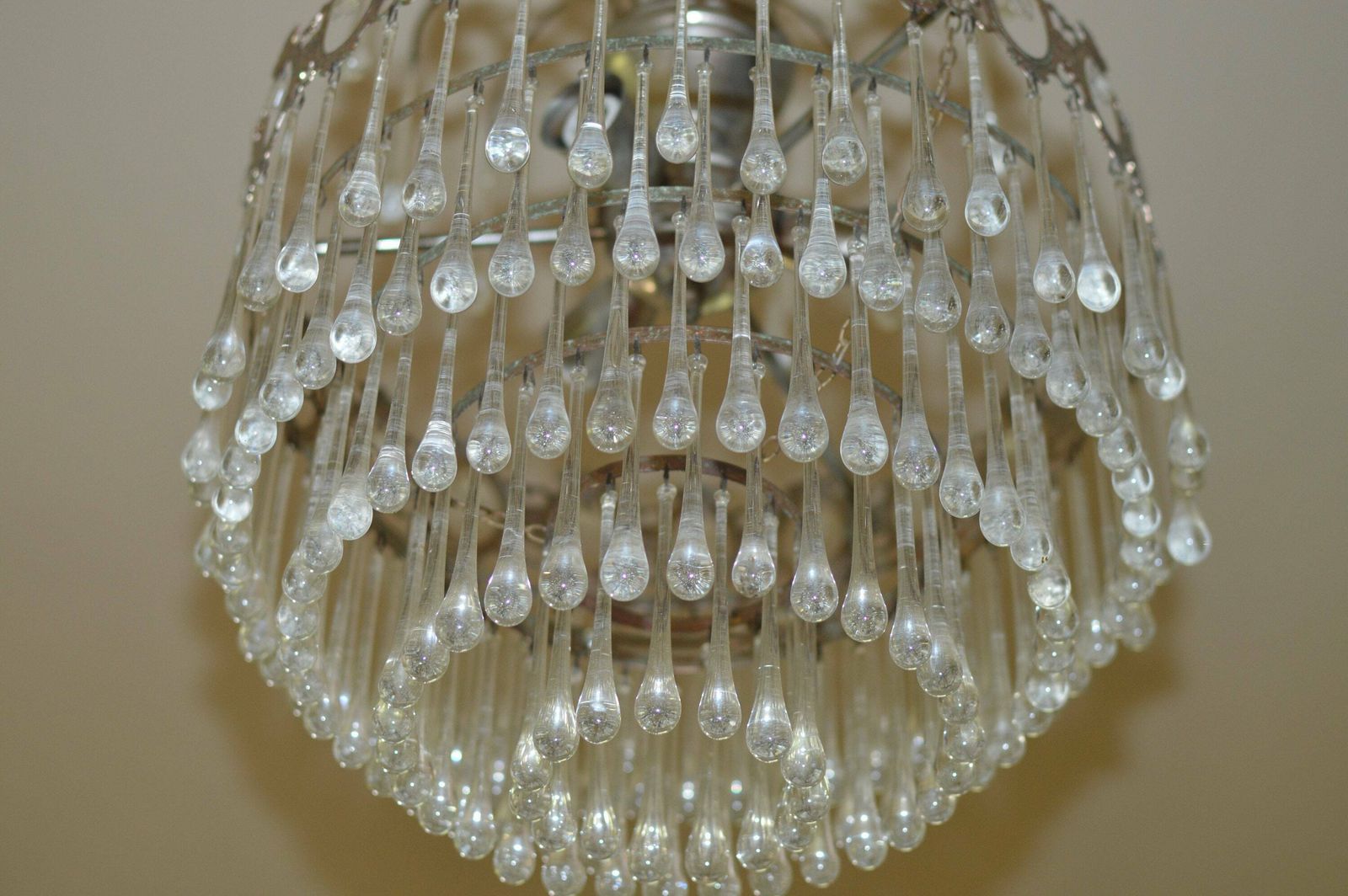 Venini Tear Drops Crystal Glass Chandelier 7 Tiers photo vinterior