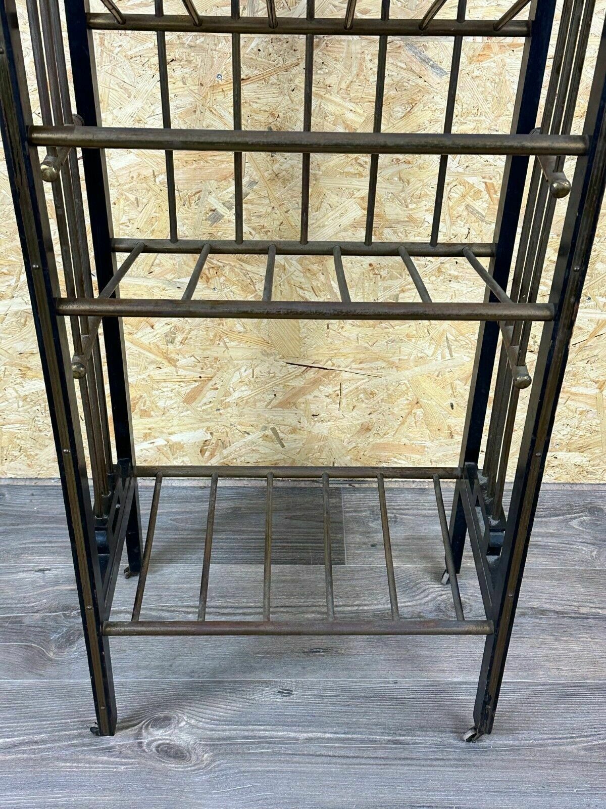 Magazine Rack From Wiener Werkstätte Austria Made Of Mahogany & Brass Around 1900 photo vinterior
