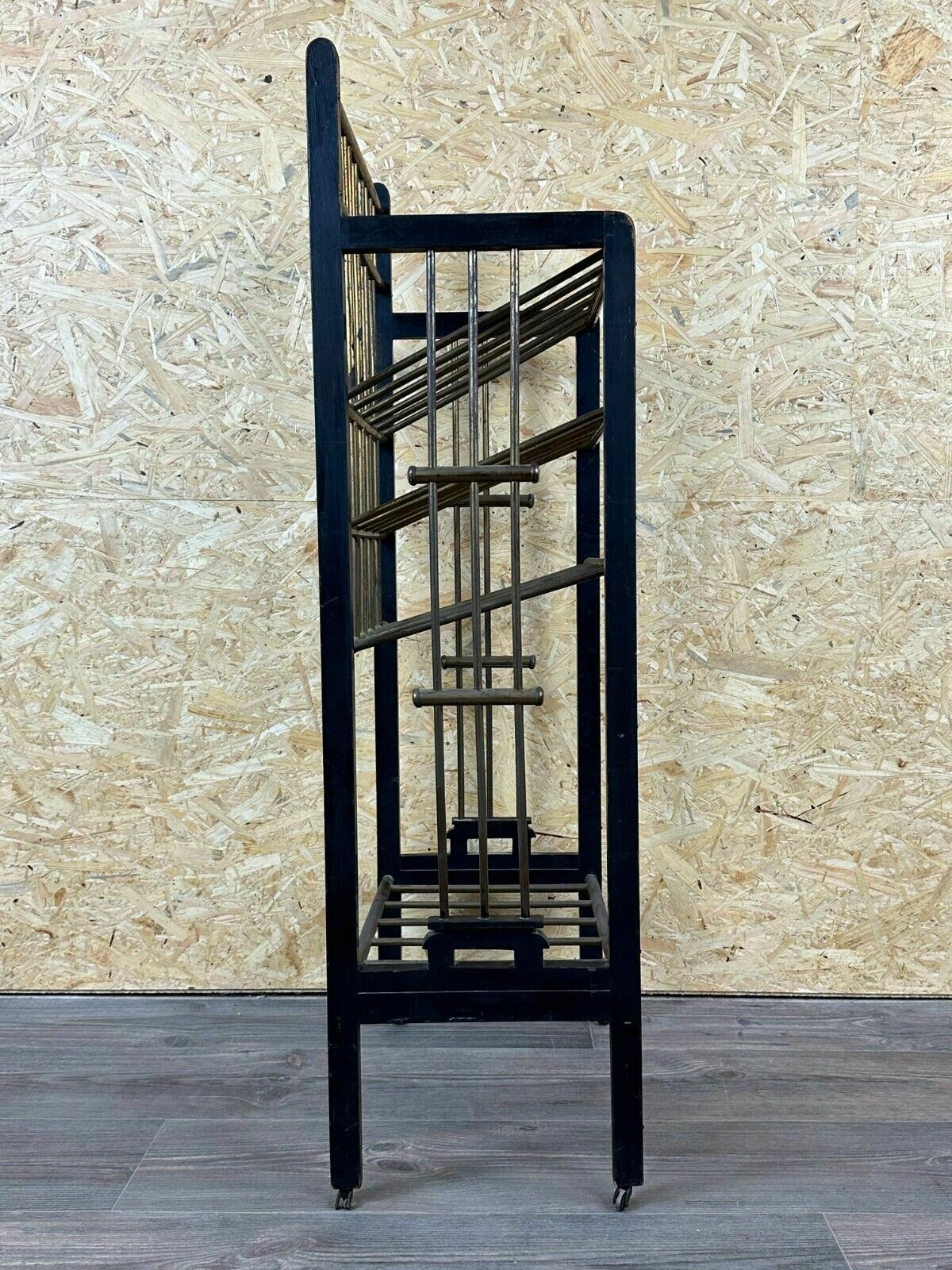 Magazine Rack From Wiener Werkstätte Austria Made Of Mahogany & Brass Around 1900 photo buy