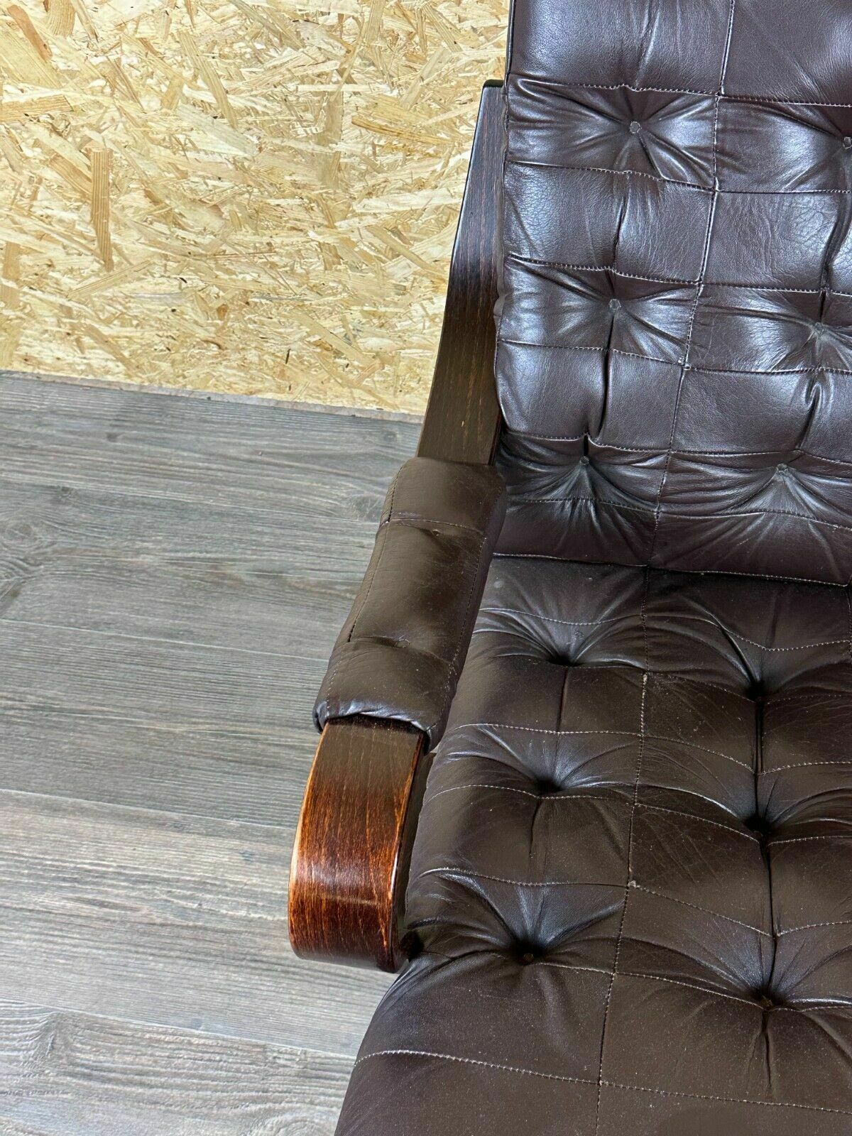 60er 70er Jahre Sessel Easy Chair Ledersessel Drehsessel Danish Modern Design photo buy