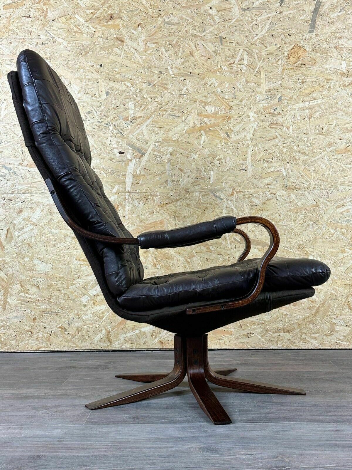 Furniture 60er 70er Jahre Sessel Easy Chair Ledersessel Drehsessel Danish Modern Design photo