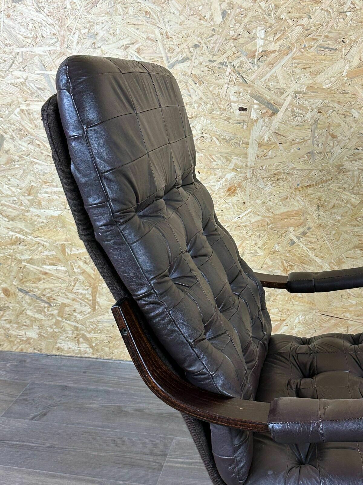 509.0 60er 70er Jahre Sessel Easy Chair Ledersessel Drehsessel Danish Modern Design photo