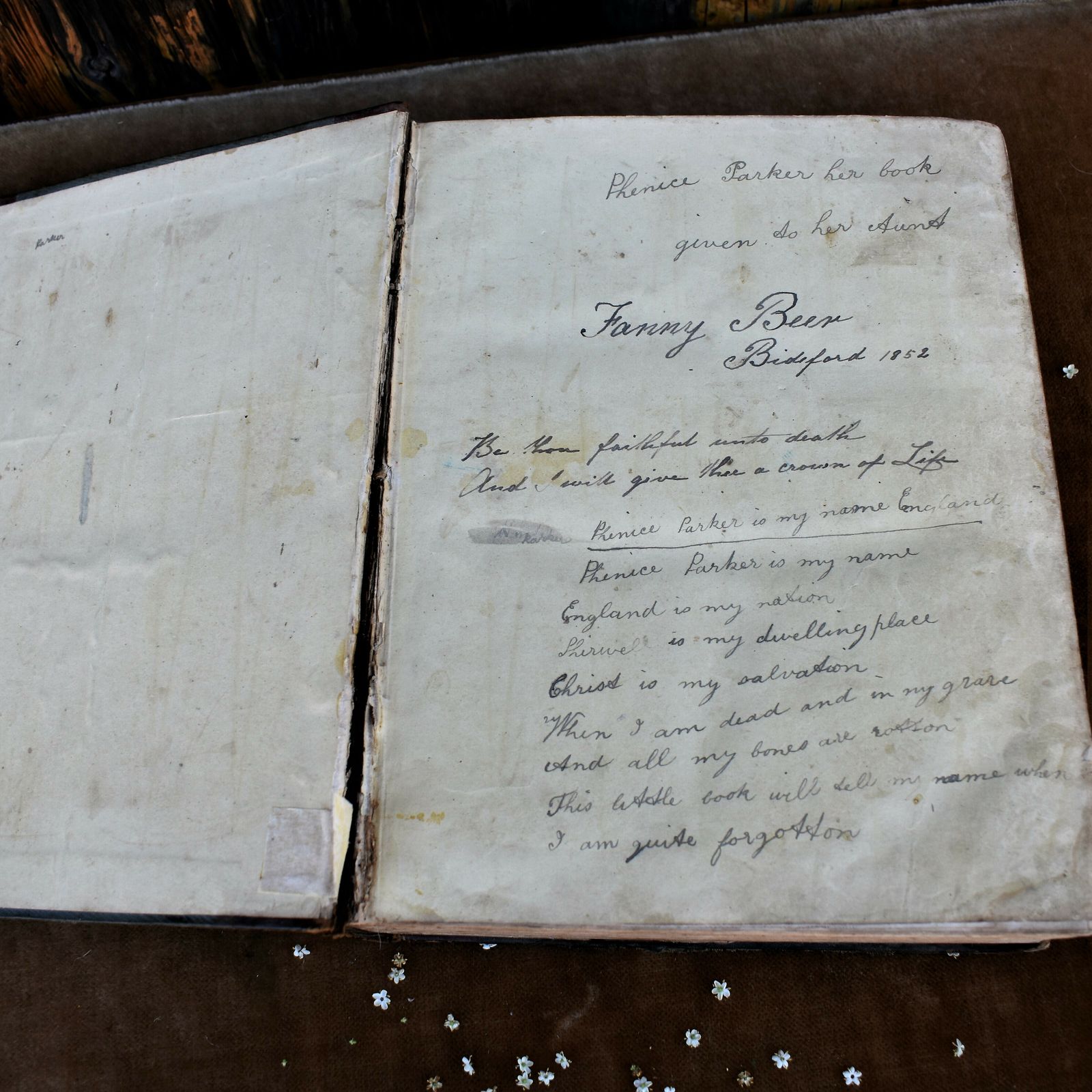 Antique 1850s Life Of Christ Rev John Fleetwood Leather Book Lovely Inscription photo furniture