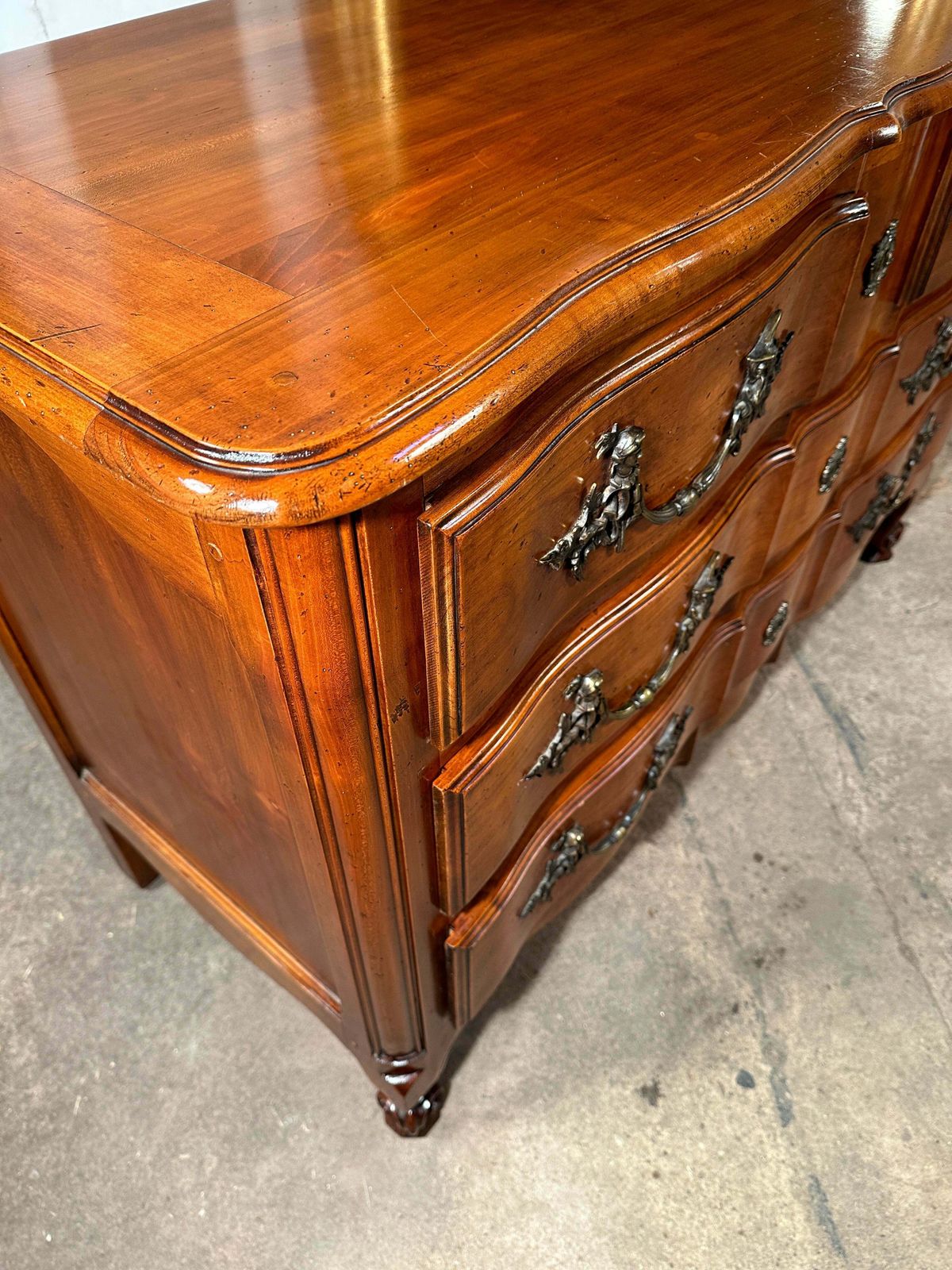 photo buy Beautiful Antique French Fruitwood Serpentine Commode Chest Of Drawers Circa 1890