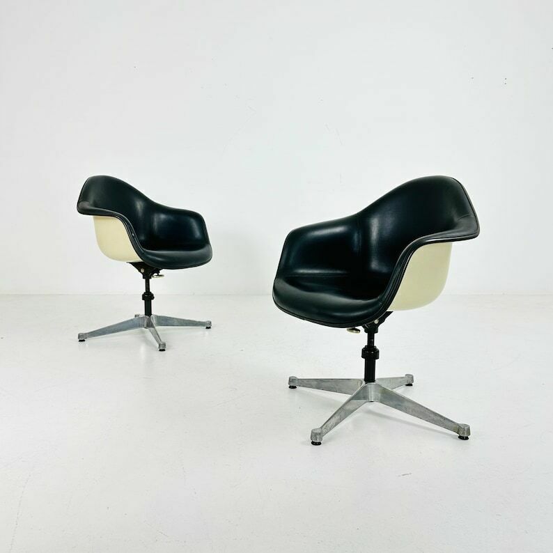 photo for sale Fiberglass Swivel Chairs By Ray & Charles Eames For Herman Miller, 1960s