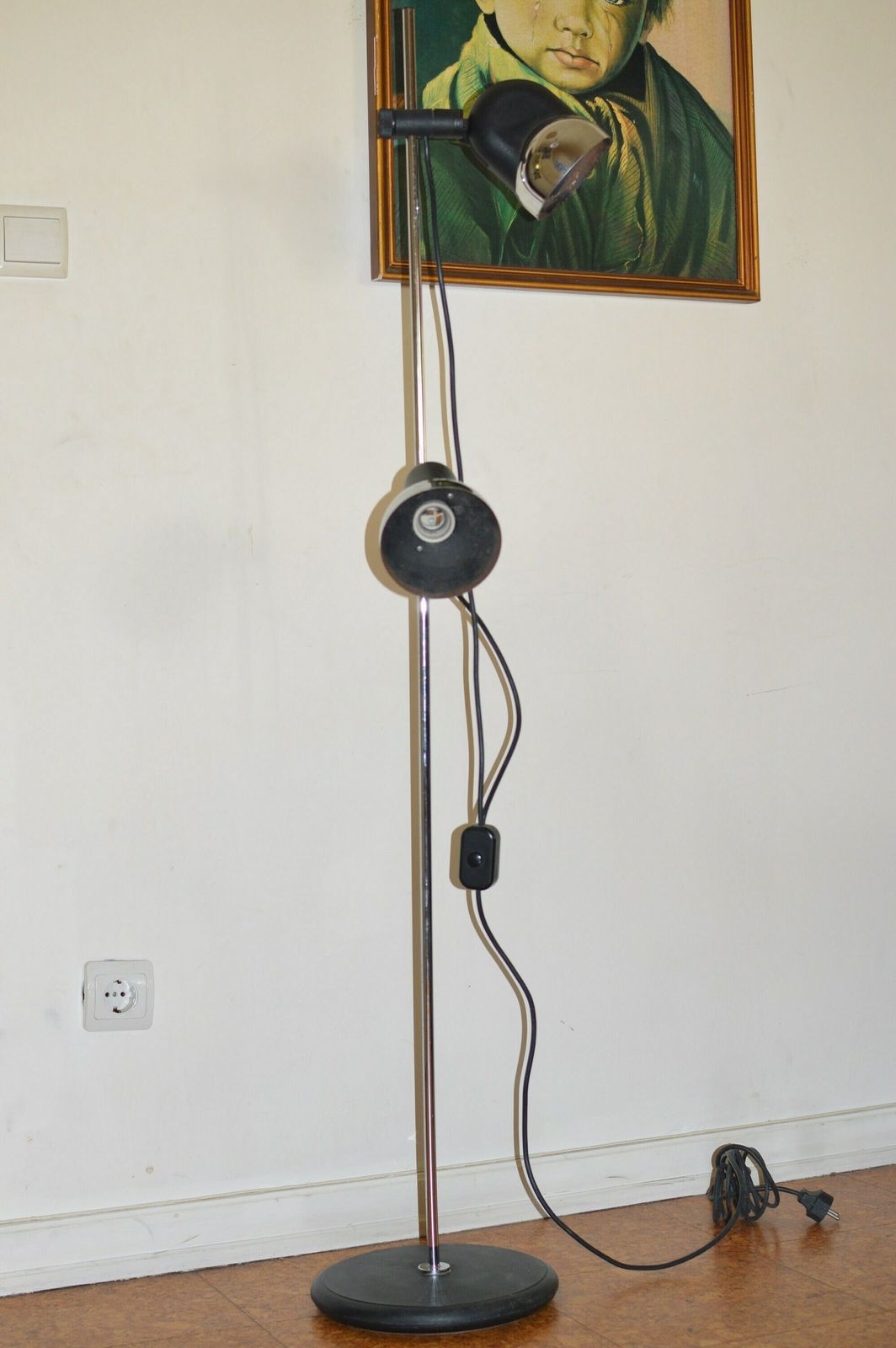 Vintage Lamp Floor Space Age Atomic 1970 Industrial Lamp photo for sale