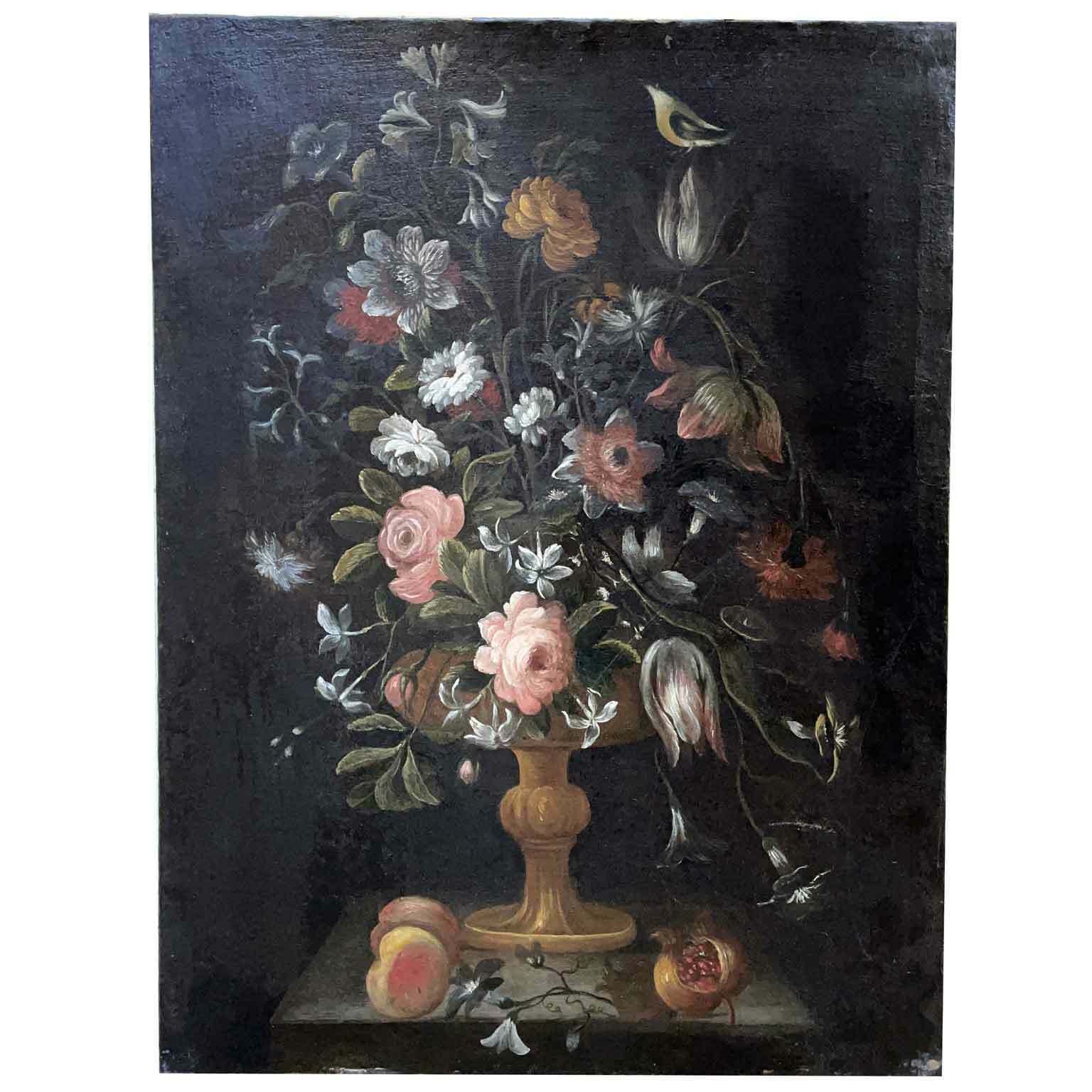 Pair Of Still Lifes Of Flowers From The 1600s photo buy