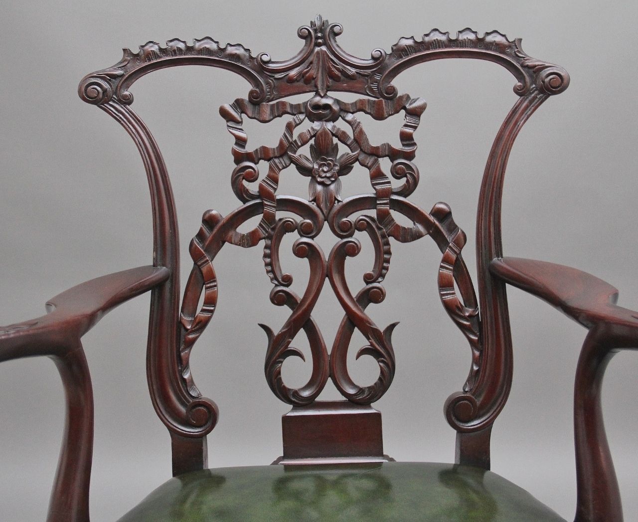 Early 20th Century Chippendale Style Armchair photo vintage