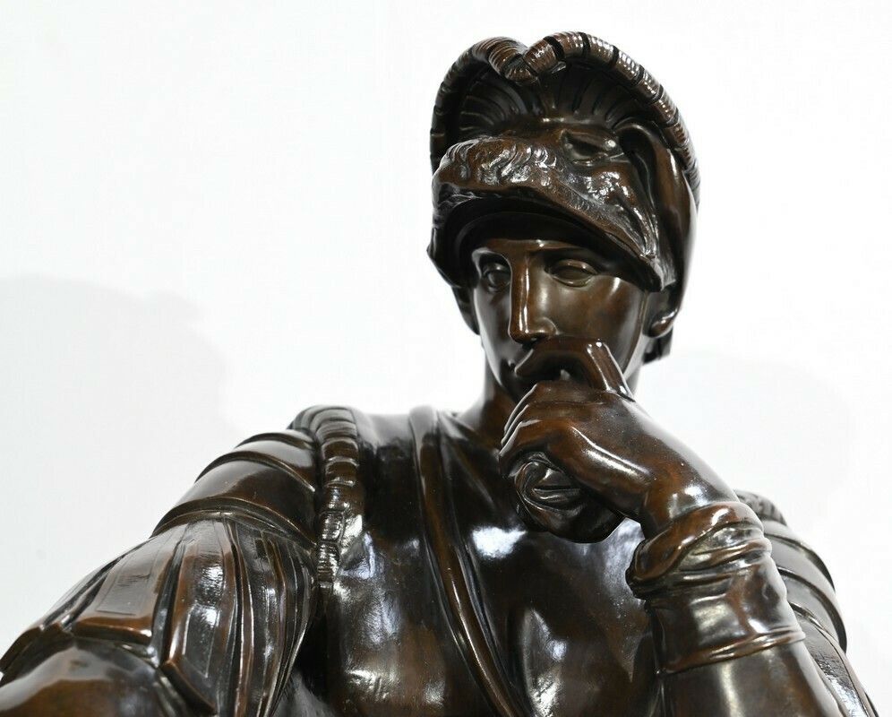 Bronze “Laurent De Medici” After Michelangelo, 19th Century School – Mid 19th Century photo vinterior