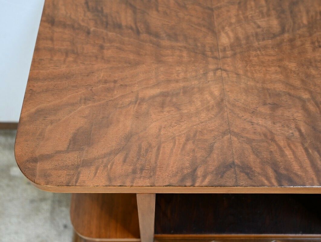Small Walnut Bedside Table, Art Deco – 1920 photo vinterior